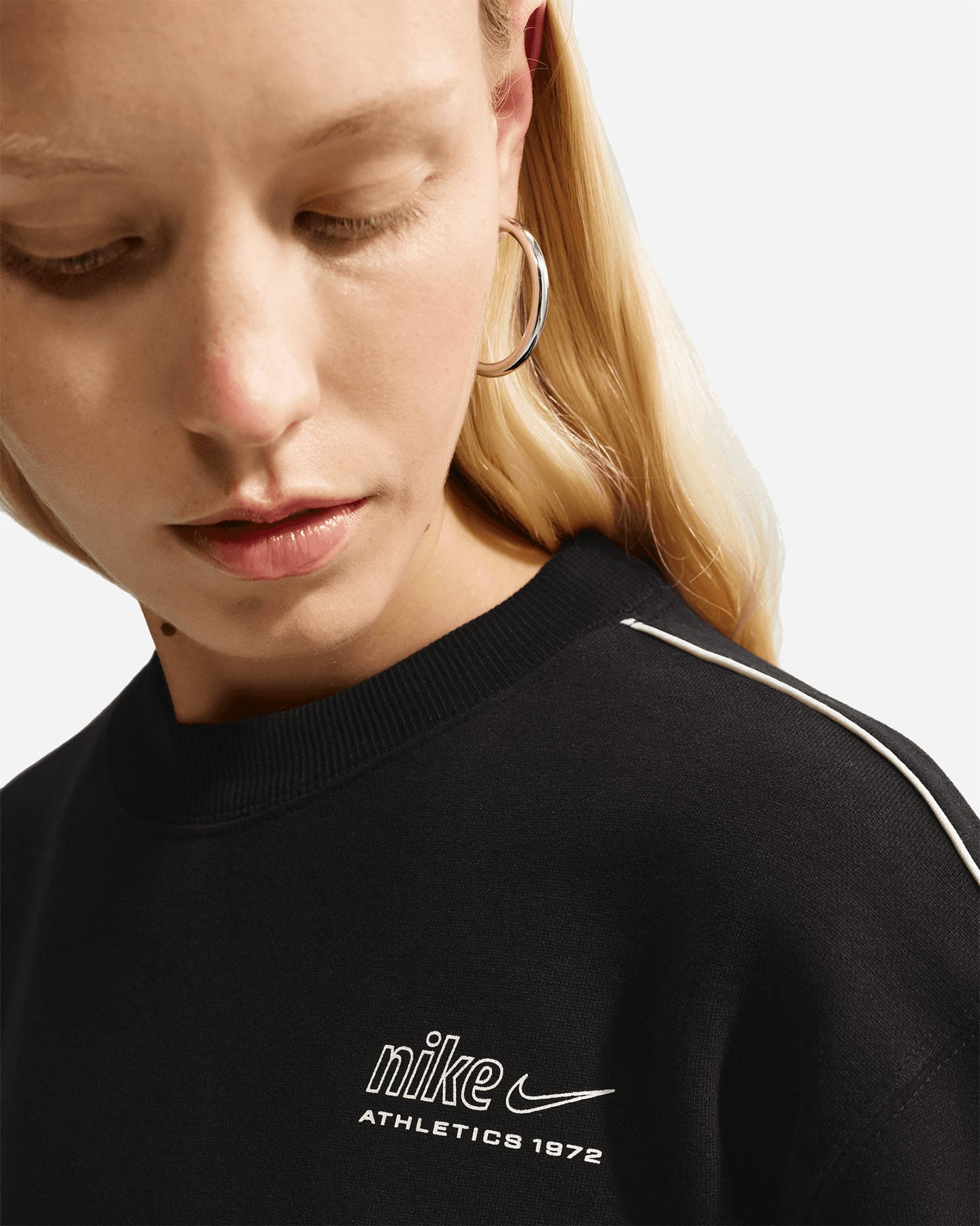 Felpa NIKE BIG LOGO RETRO TAPING W - Nero - 4 | Cisalfa Sport