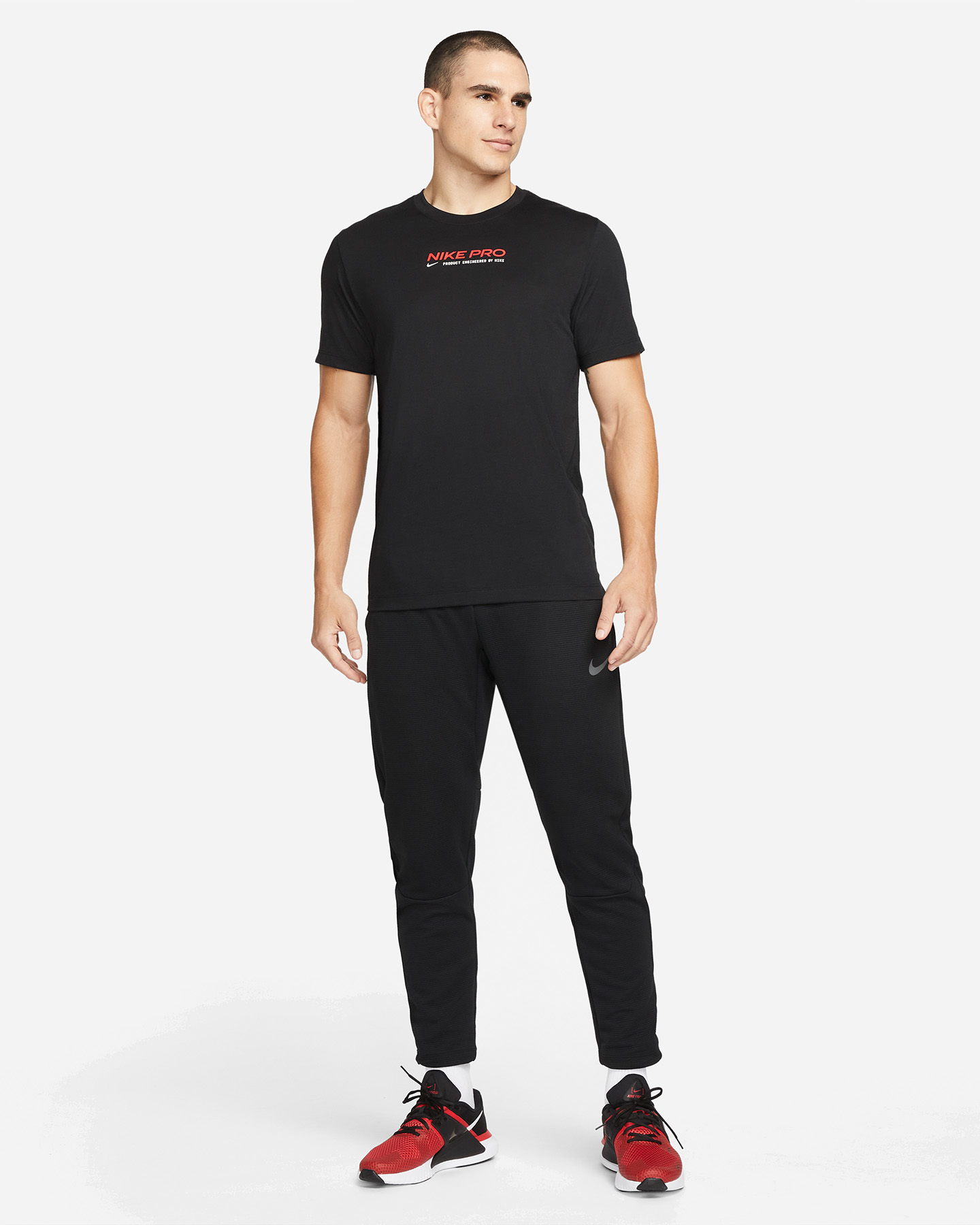 T-shirt training NIKE DRI FIT PRO M - Nero - 3 | Cisalfa Sport