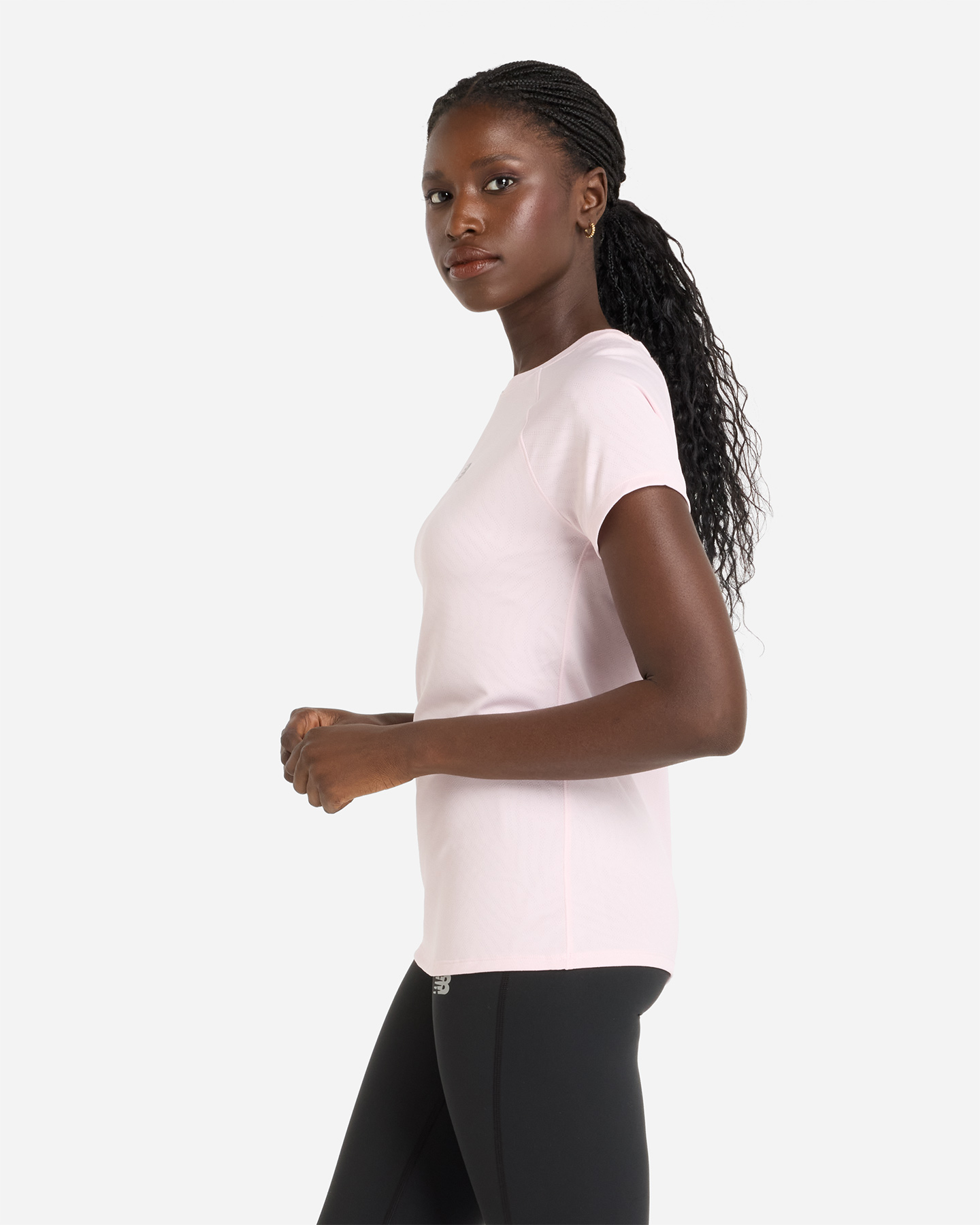 T-shirt running NEW BALANCE JACQUARD W - Rosa - 1 | Cisalfa Sport
