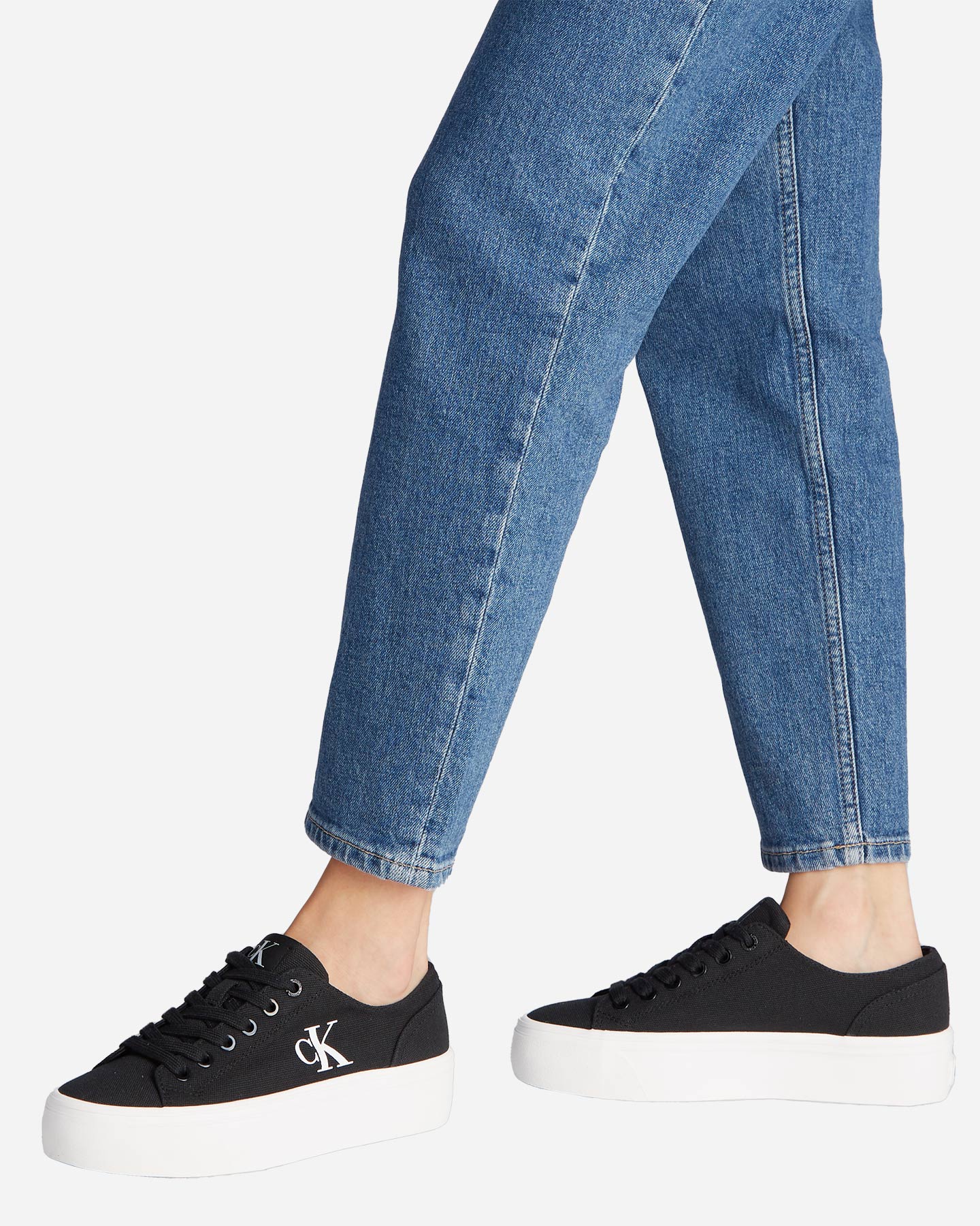 Scarpe sneakers CALVIN KLEIN JEANS VULC FLATFORM LOW W - Nero - 5 | Cisalfa Sport