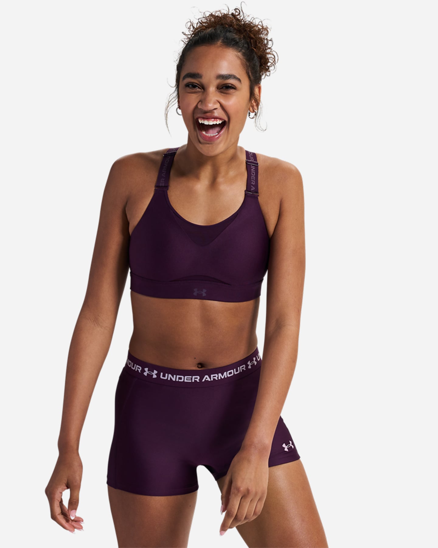 Bra training UNDER ARMOUR INFINITY 2.0 HIGH W - Viola - 2 | Cisalfa Sport