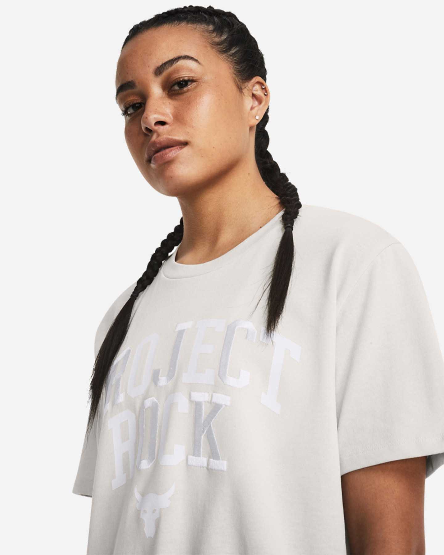 T-shirt UNDER ARMOUR THE ROCK W - Bianco - 2 | Cisalfa Sport
