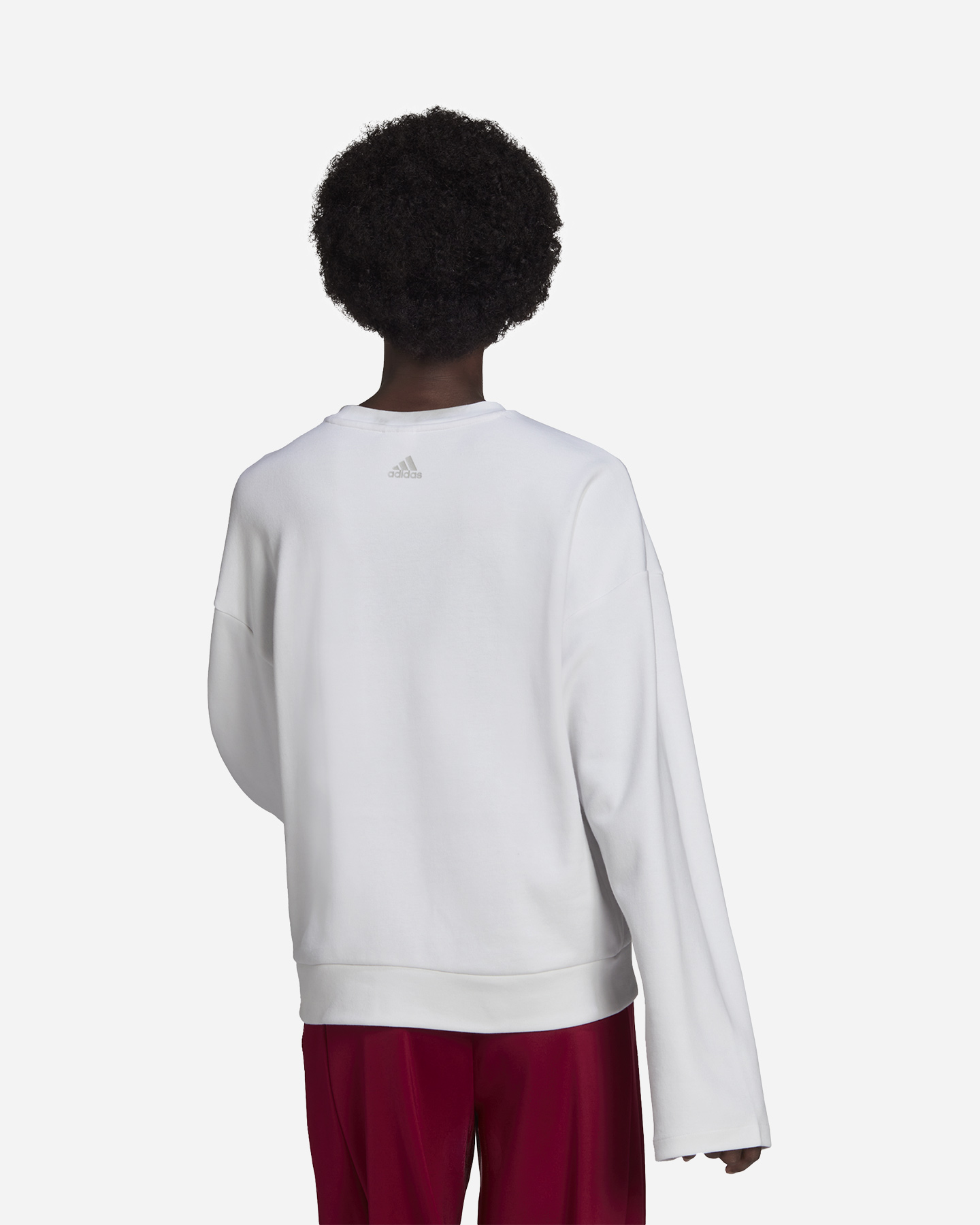Felpa ADIDAS ROUND BIG LOGO W - Bianco - 2 | Cisalfa Sport