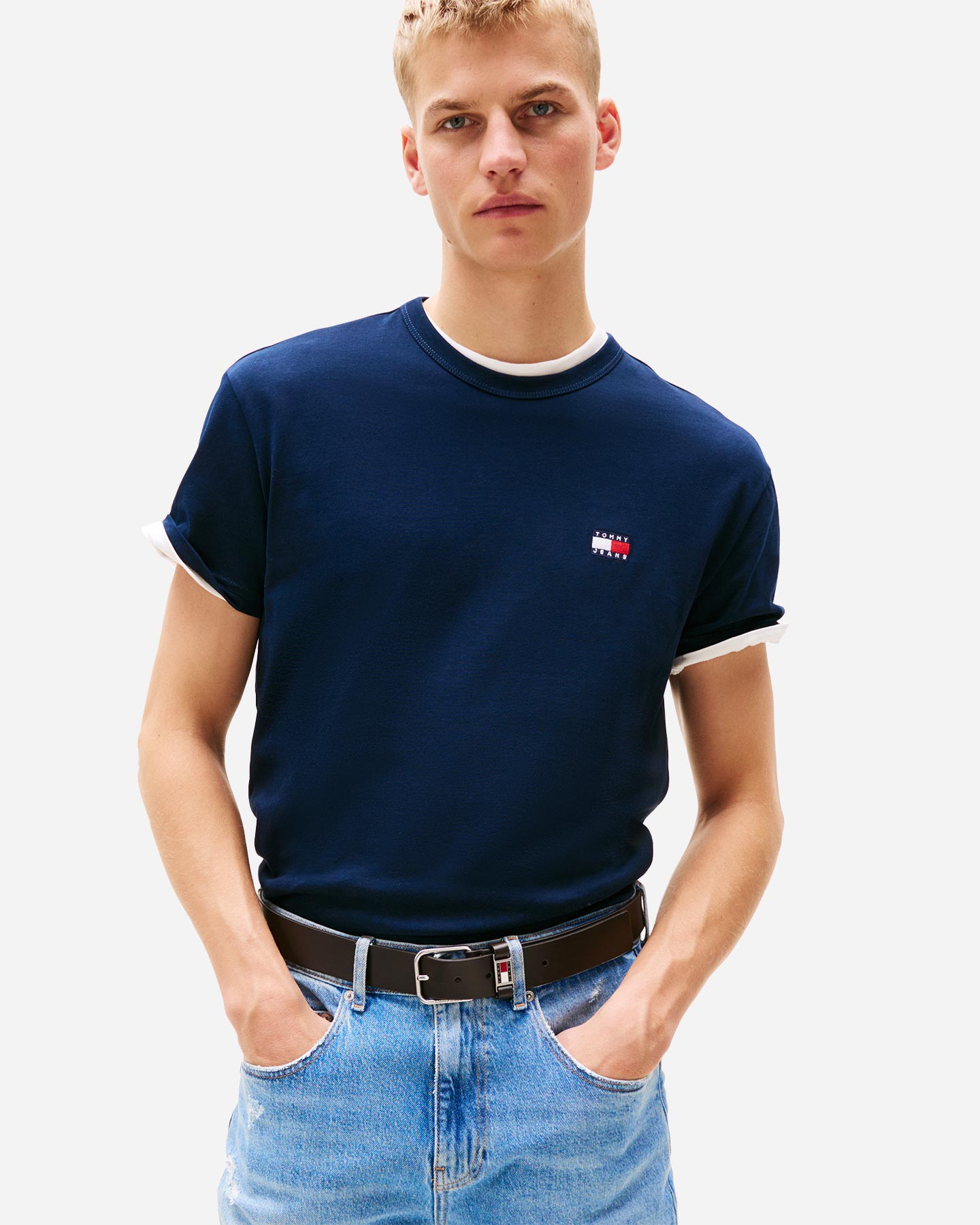 T-shirt TOMMY HILFIGER BADGE LOGO M - Blu - 5 | Cisalfa Sport