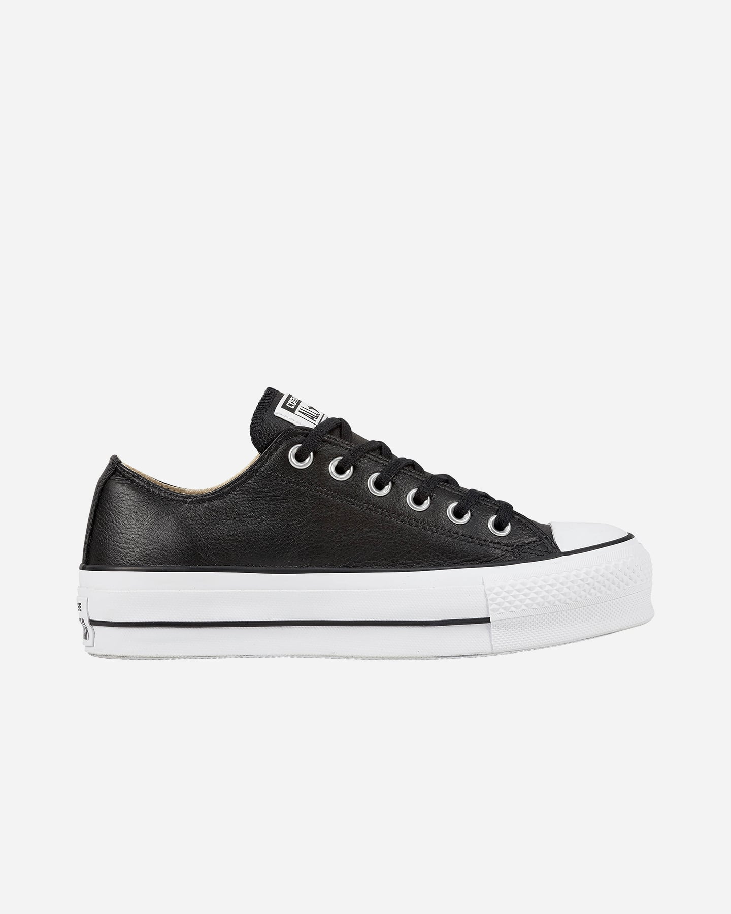 Converse All Star Platform Leather Ox W - Scarpe Sneakers - Donna - Nero