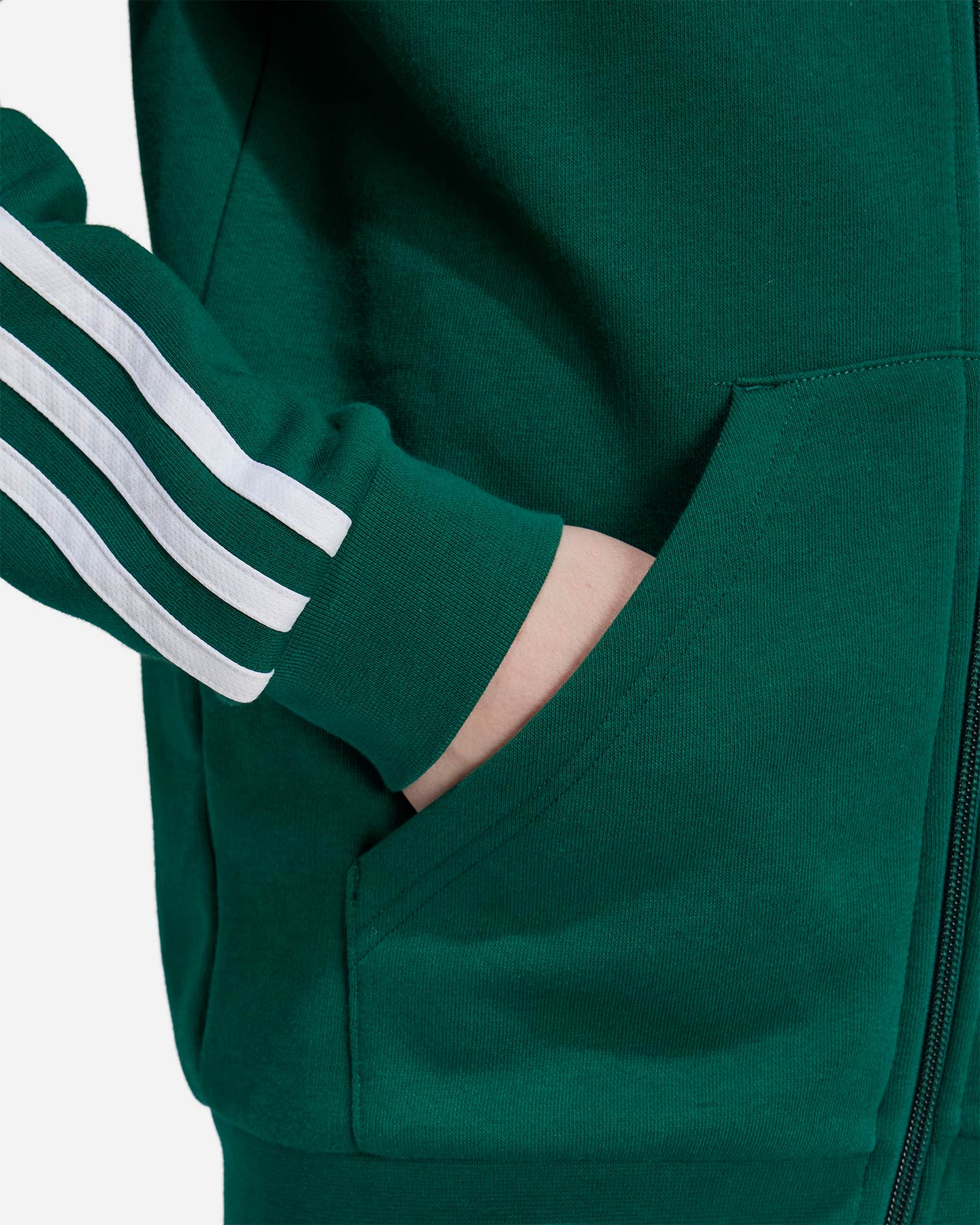 Felpa ADIDAS ESSENTIAL 3STRIPES JR - Verde - 5 | Cisalfa Sport