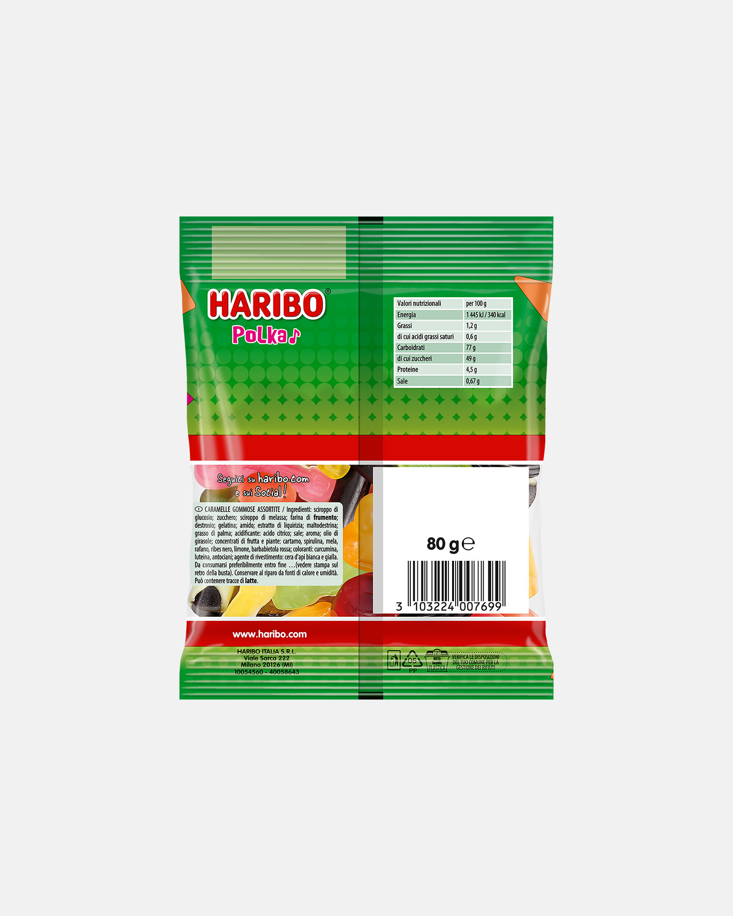 Energetico HARIBO POLKA 80 G  - Color mix - 1 | Cisalfa Sport