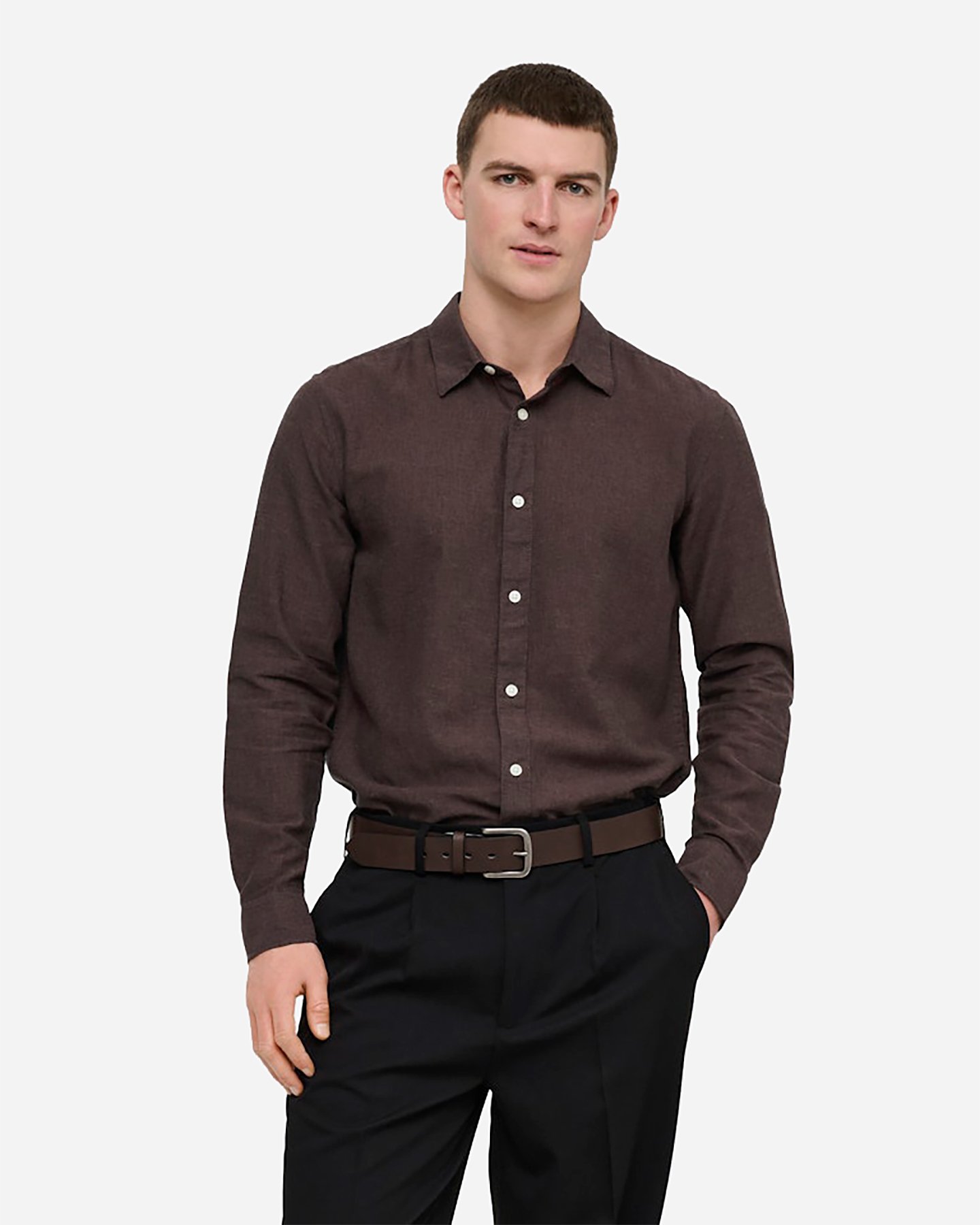 Camicia ONLY & SONS CAIDEN  M - Marrone - 0 | Cisalfa Sport