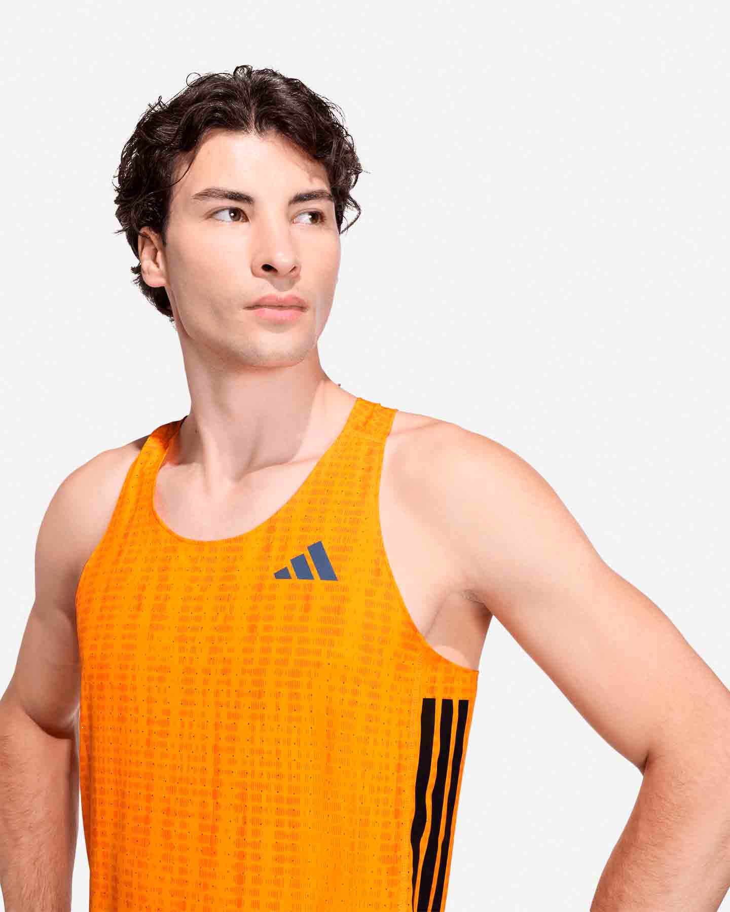 Canotta running ADIDAS ADIZERO M - Arancione - 3 | Cisalfa Sport