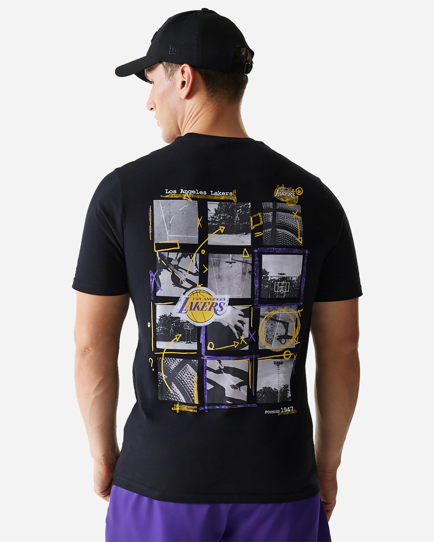 Maglia basket NEW ERA PHOTOGRAPH LOS ANGELES LAKERS M - Nero - 1 | Cisalfa Sport