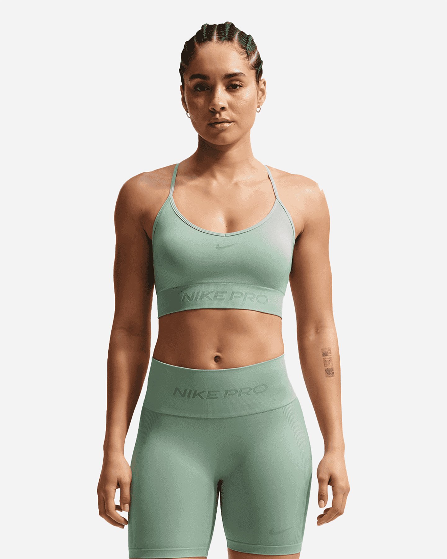 Bra training NIKE SEAMLESS LS PRO W - Verde - 0 | Cisalfa Sport