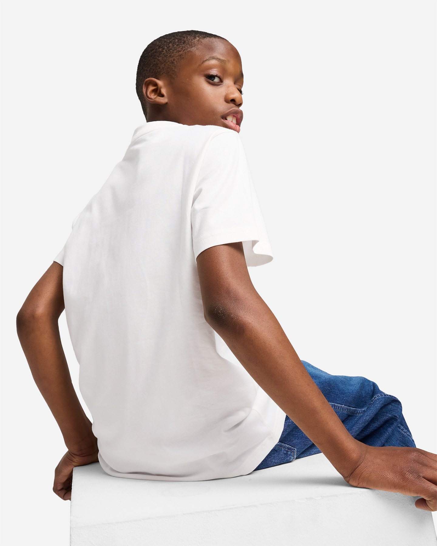 T-shirt PUMA ESSENTIALS BIG LOGO JR - Bianco - 4 | Cisalfa Sport