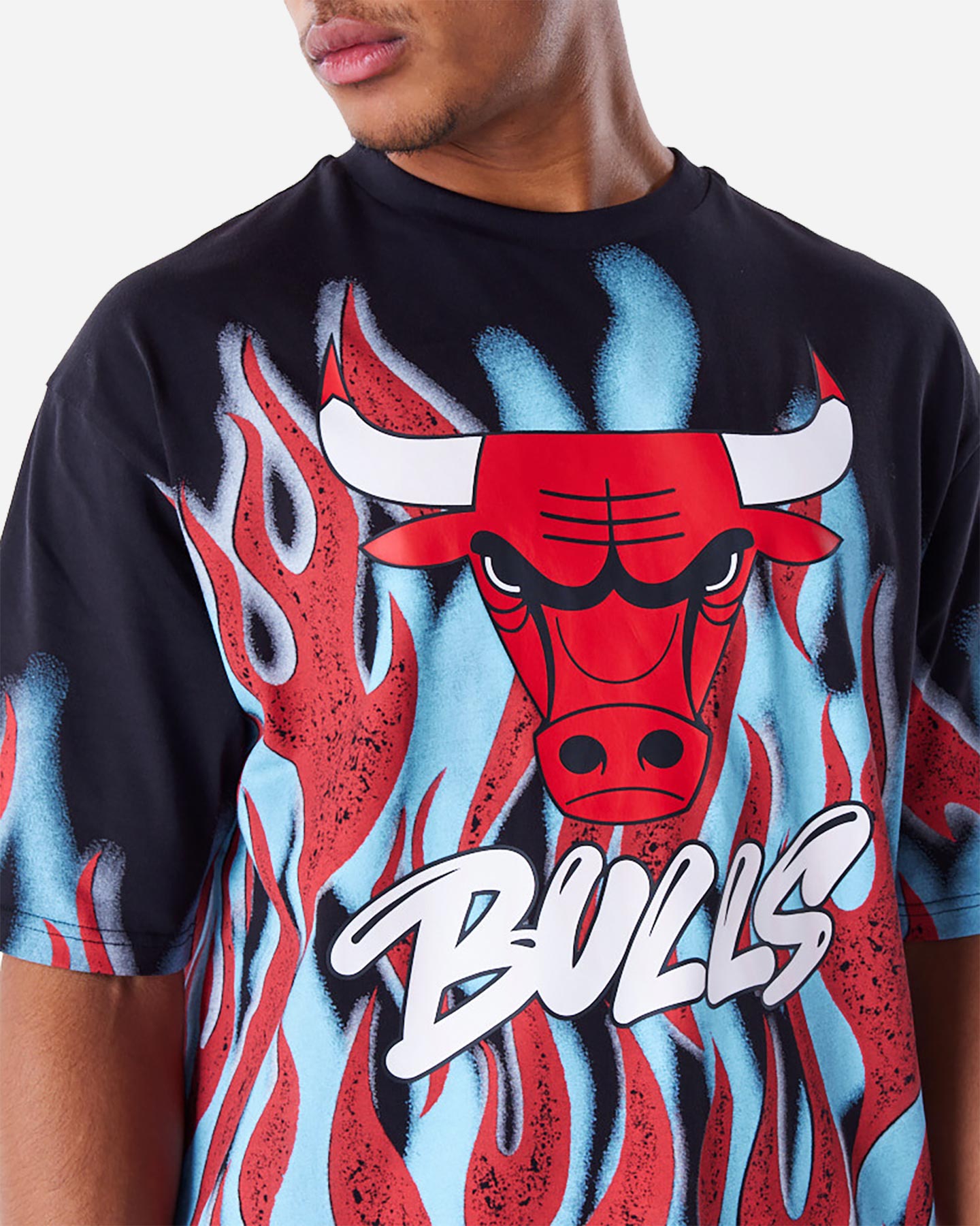 Abbigliamento basket NEW ERA FLAME BULLS M - Nero - 2 | Cisalfa Sport