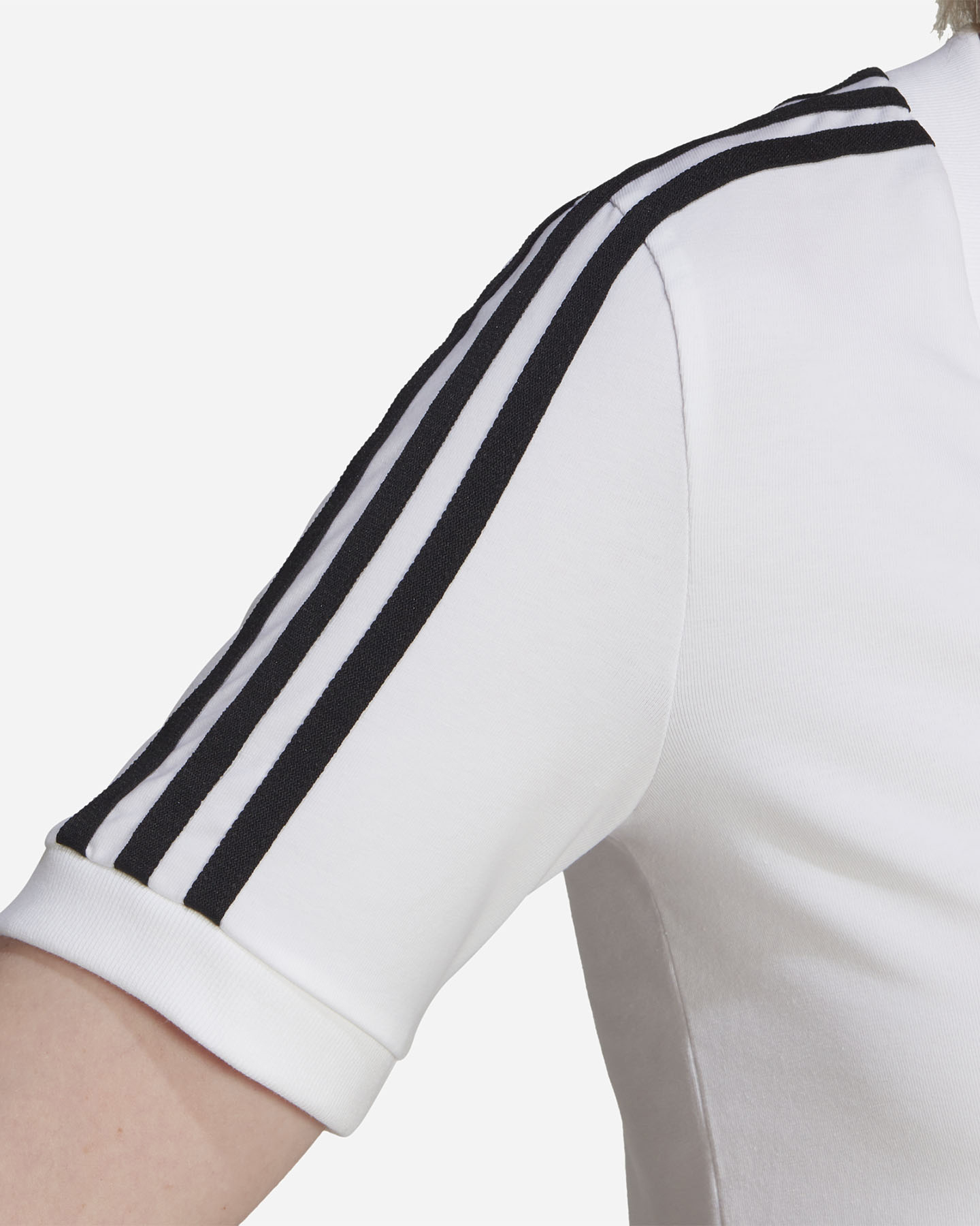 T-shirt ADIDAS ORIGINAL CROP 3STRIPES W - Bianco - 4 | Cisalfa Sport