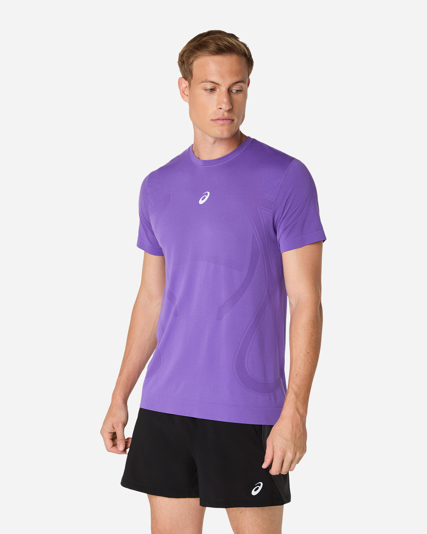 T-shirt running ASICS ROAD SEAMLESS M - Viola - 1 | Cisalfa Sport