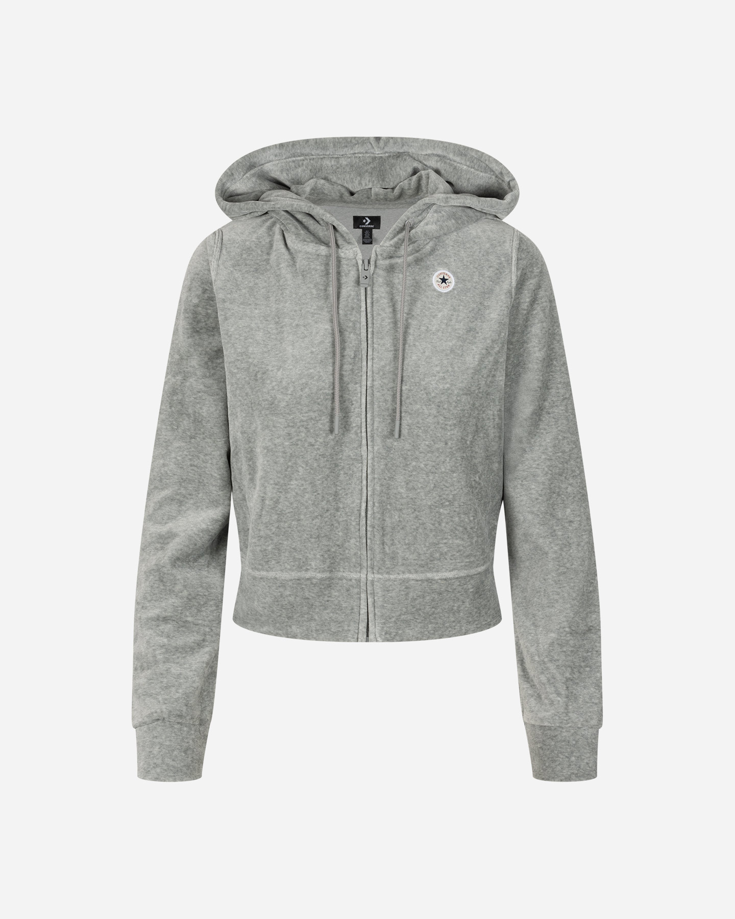 Felpa CONVERSE ZIP VELOUR W - Grigio - 0 | Cisalfa Sport