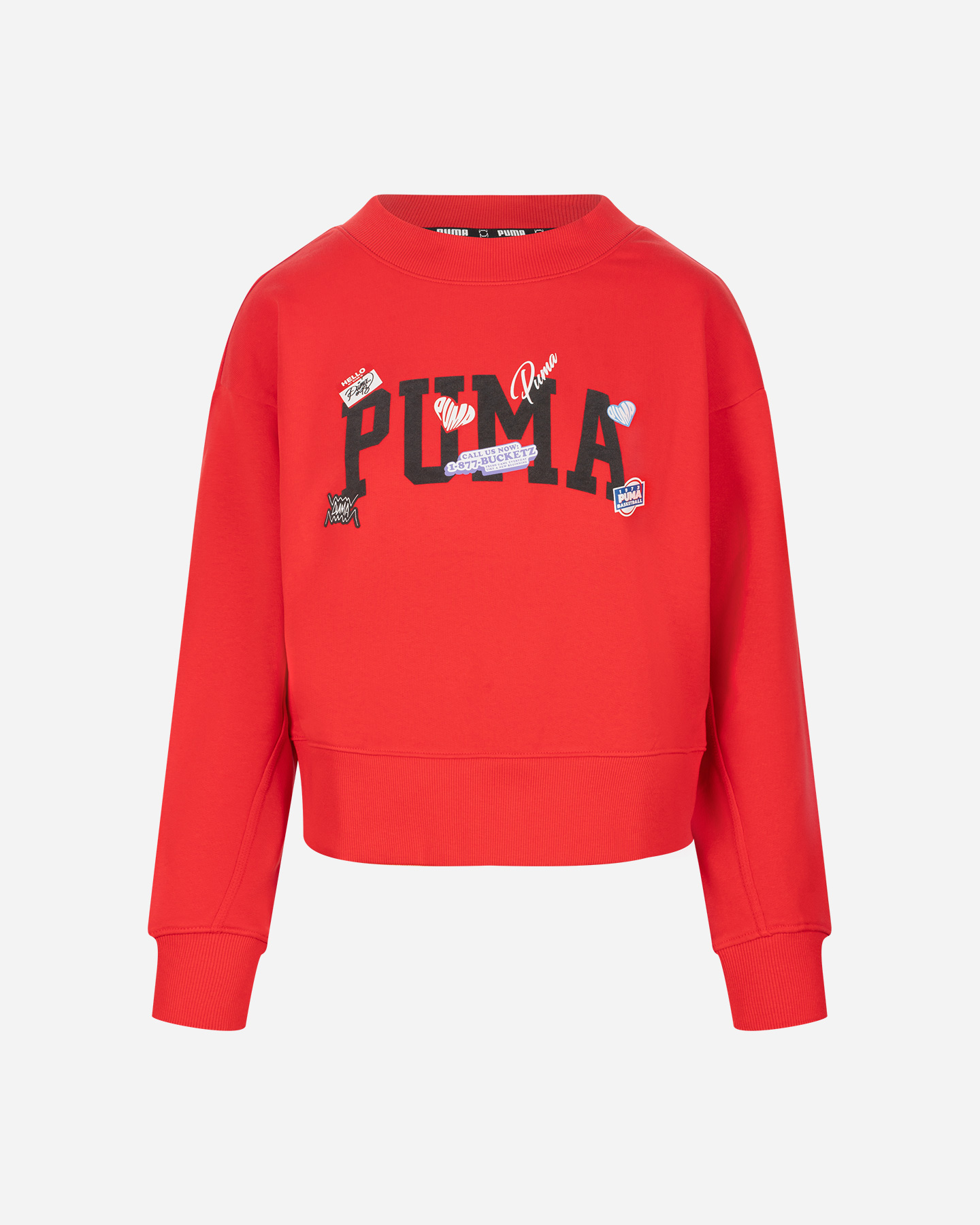 Felpa PUMA CROP W - Rosso - 0 | Cisalfa Sport