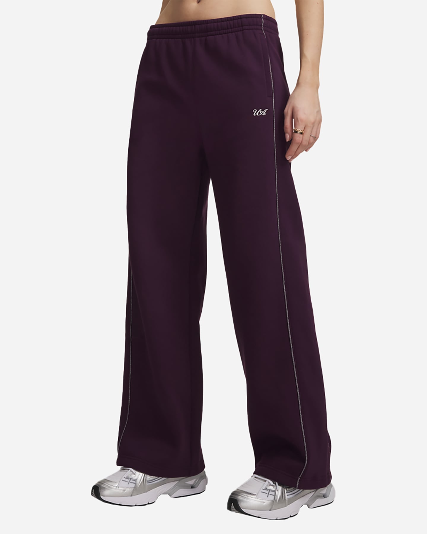 Pantalone UNDER ARMOUR RIVAL SHIMMER W - Viola - 1 | Cisalfa Sport