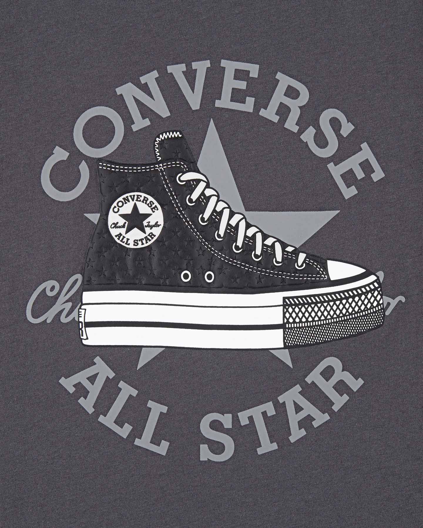 T-shirt CONVERSE SHOE GRAPHIC JR - Antracite - 3 | Cisalfa Sport