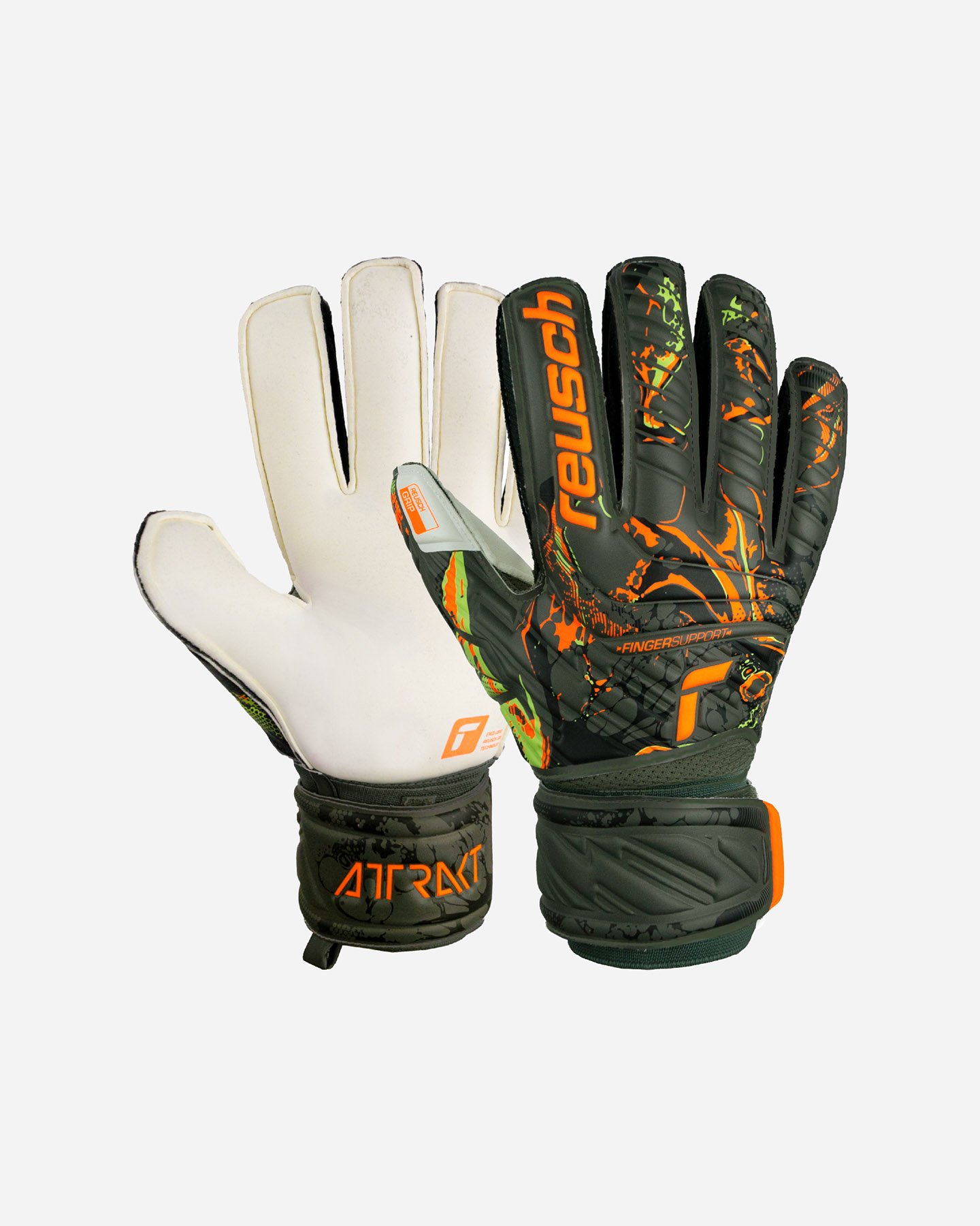 Guanti portiere REUSCH ATTRAKT FINGER SUPPORT M - Color mix - 0 | Cisalfa Sport