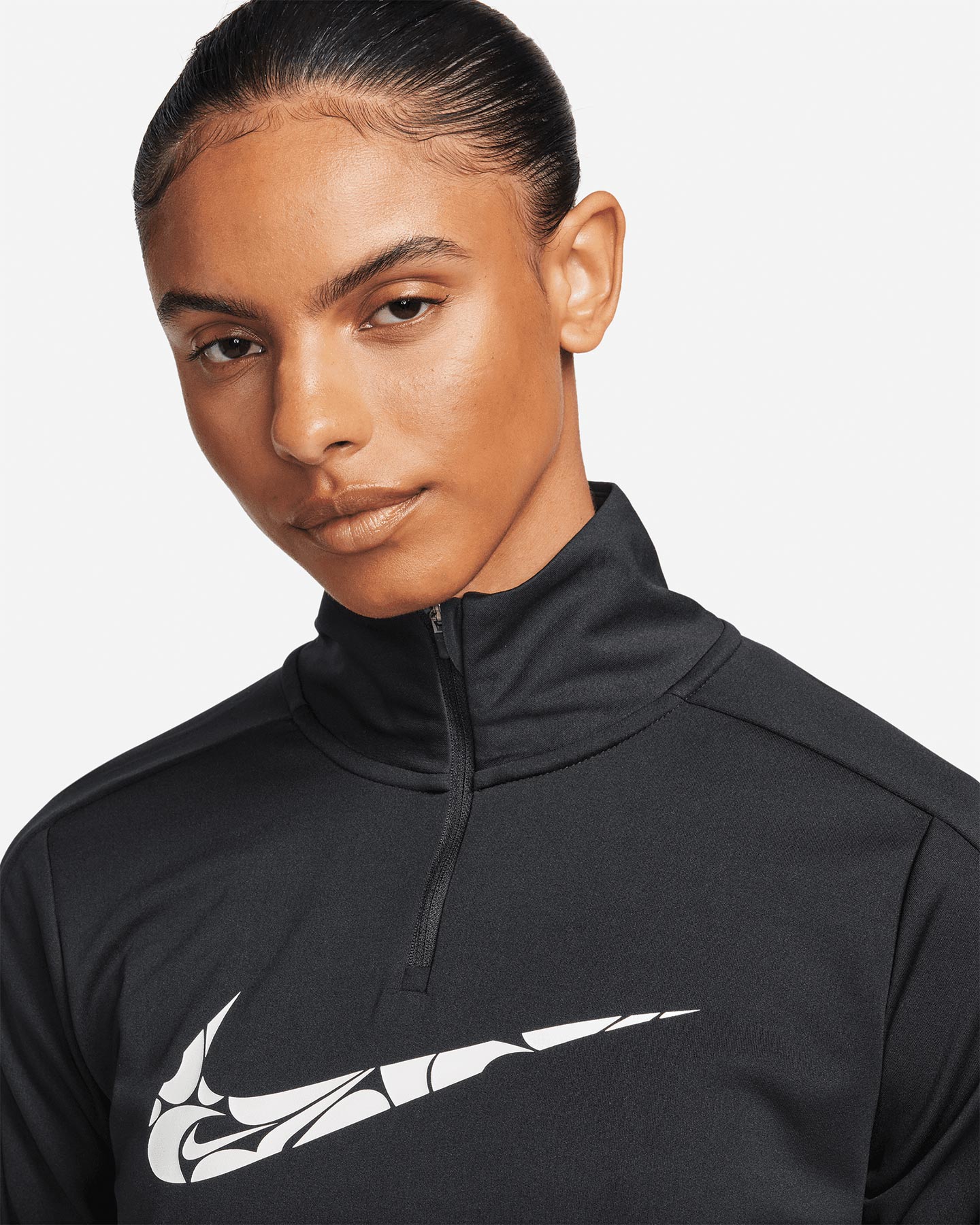 Maglia running NIKE SWOOSH W - Nero - 2 | Cisalfa Sport