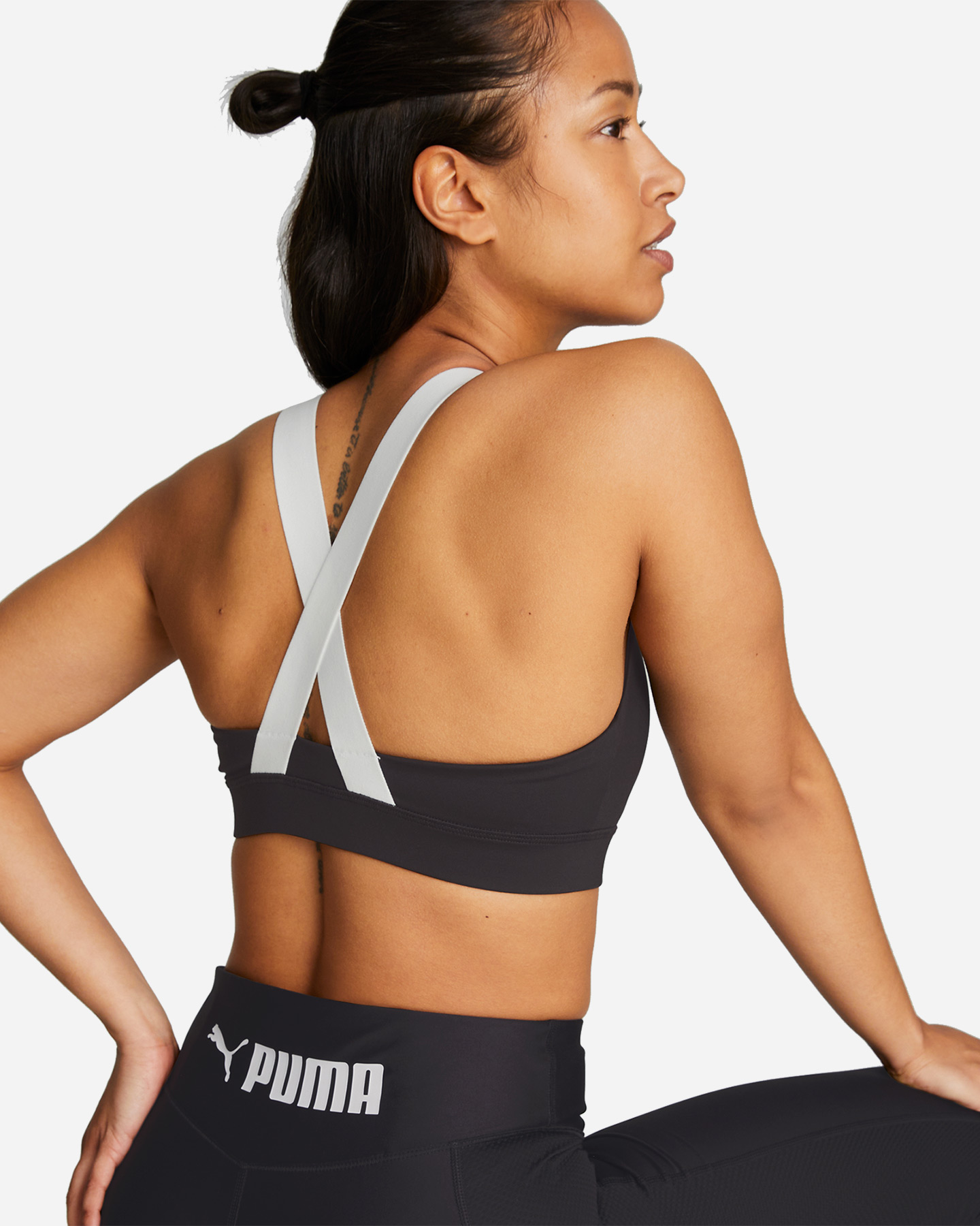 Bra training PUMA CROSSED ELASTIC BLOGO W - Nero - 5 | Cisalfa Sport