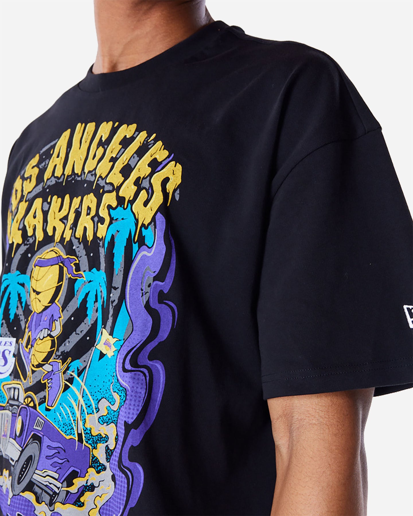 T shirt nba NEW ERA DROP SHOULDER LAKERS M - Nero - 4 | Cisalfa Sport