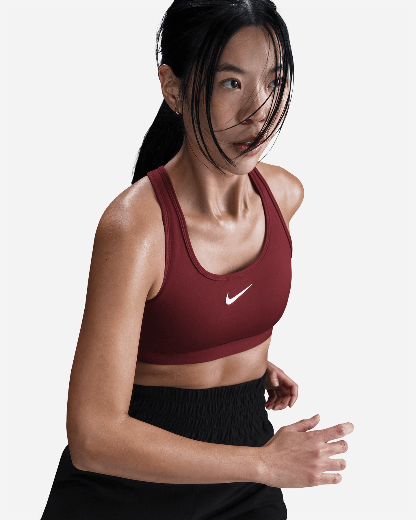 Bra training NIKE SMALL LOGO SWOOSH W - Rosso - 3 | Cisalfa Sport