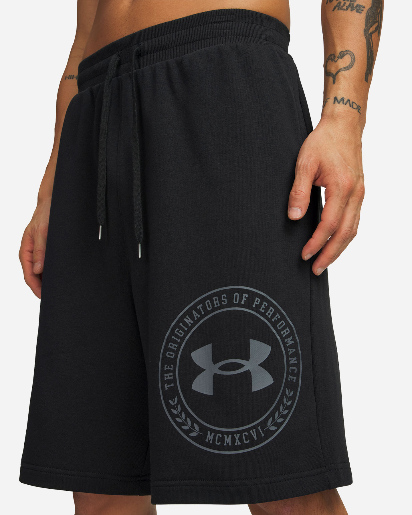 Pantaloncini UNDER ARMOUR RIVAL TERRY GRAPHIC M - Nero - 3 | Cisalfa Sport