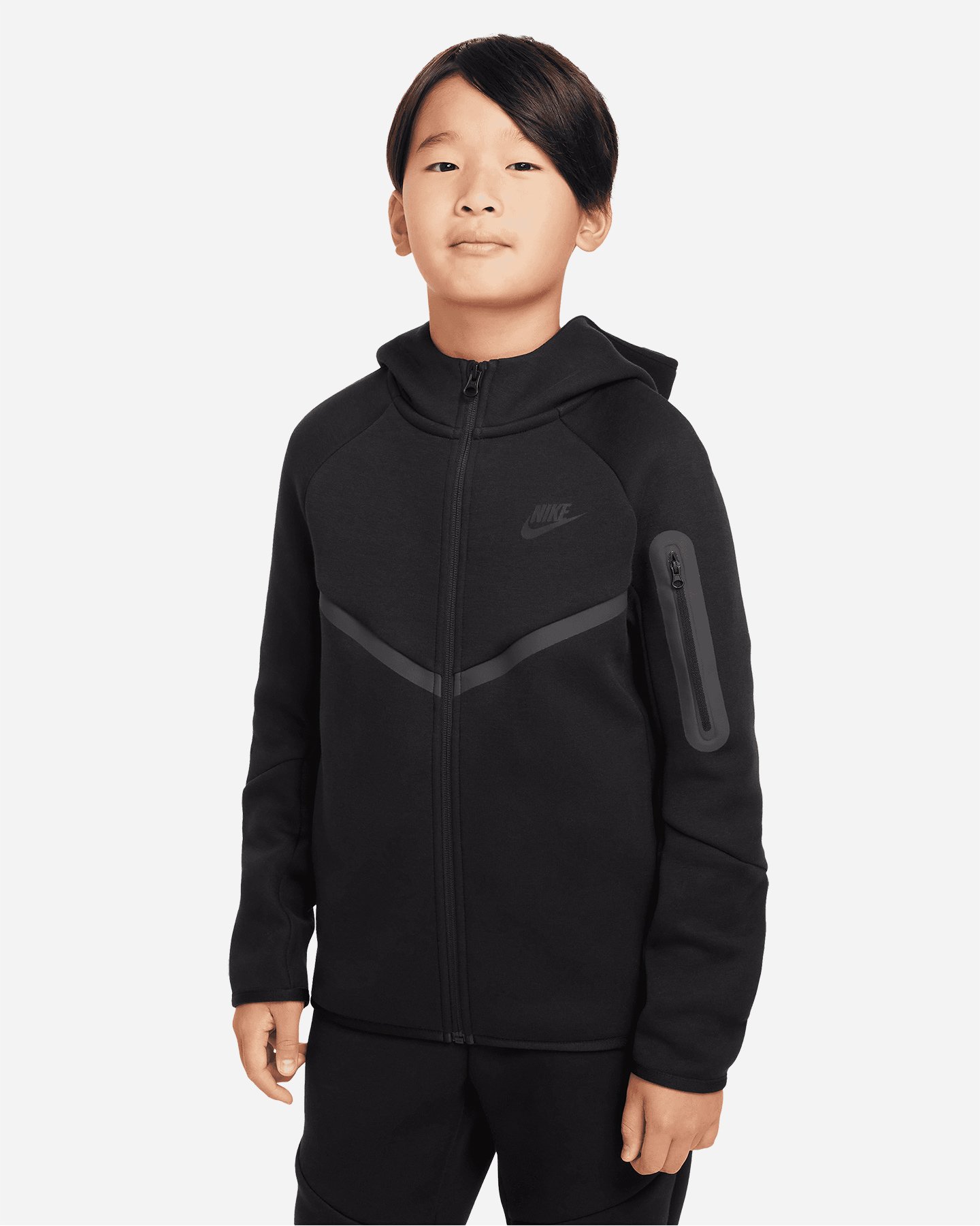 Felpa NIKE TECH FLEECE 2 JR - Nero - 0 | Cisalfa Sport