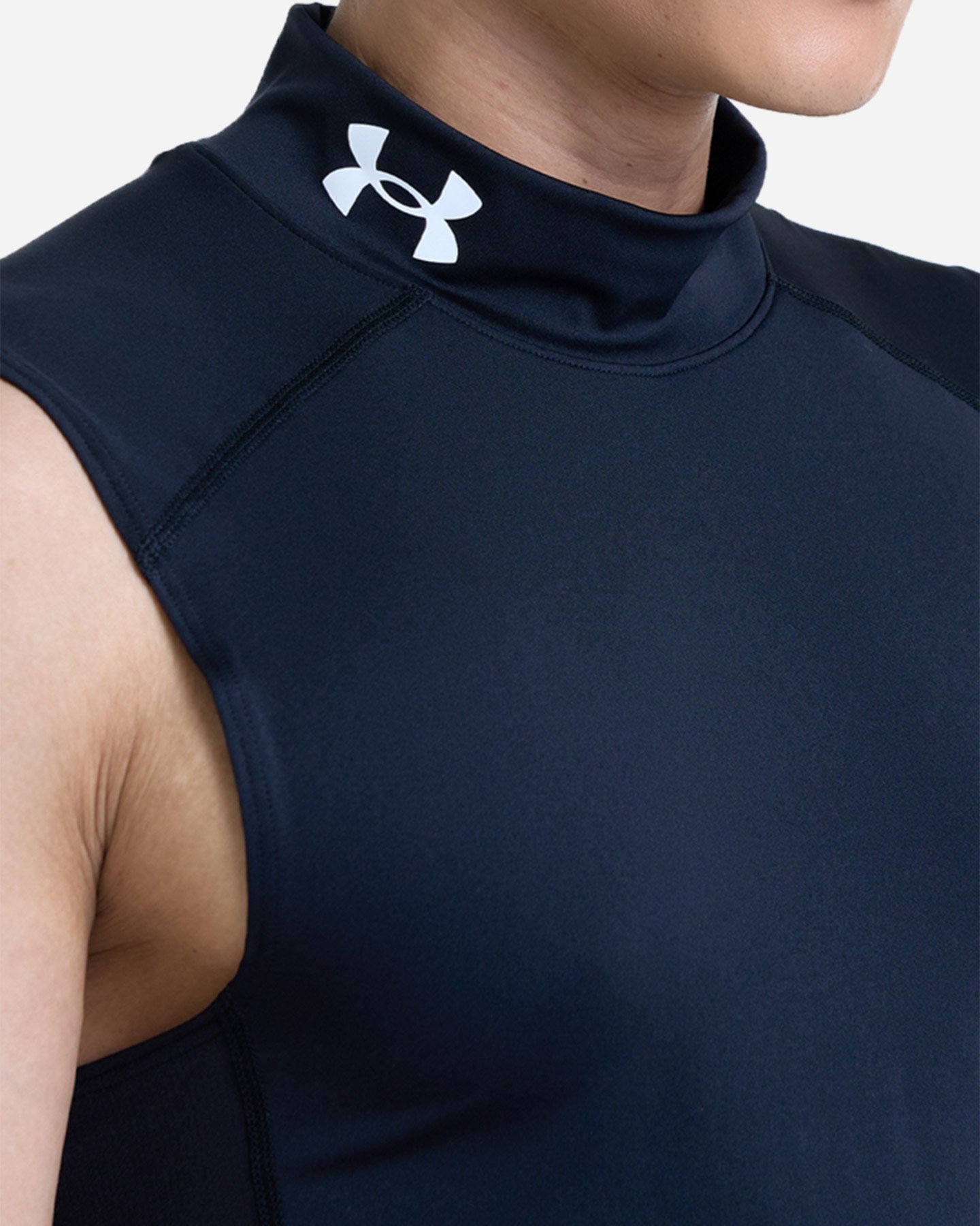 Canotta training UNDER ARMOUR HEATGEAR MOCK M - Nero - 4 | Cisalfa Sport