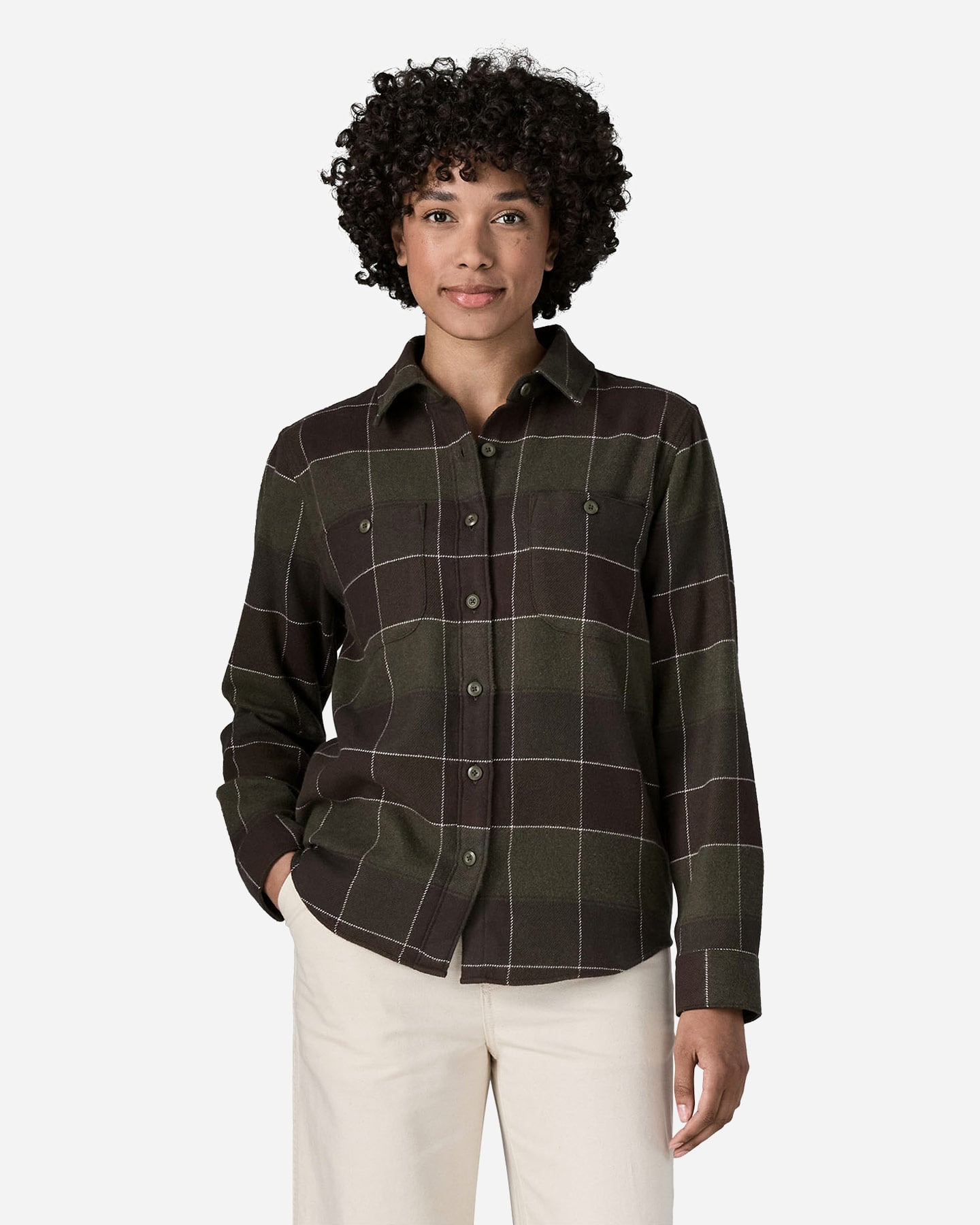 Fjord Flannel W - Camicia - Donna - Verde