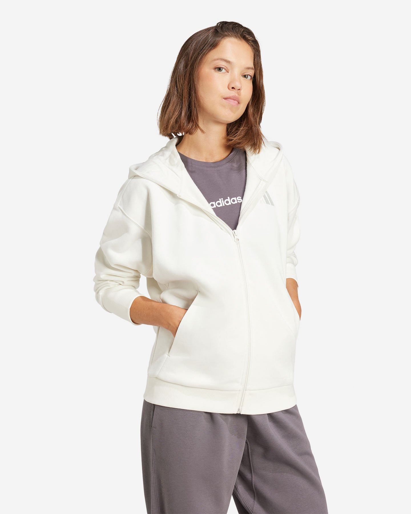 Felpa ADIDAS SZN W - Bianco - 3 | Cisalfa Sport