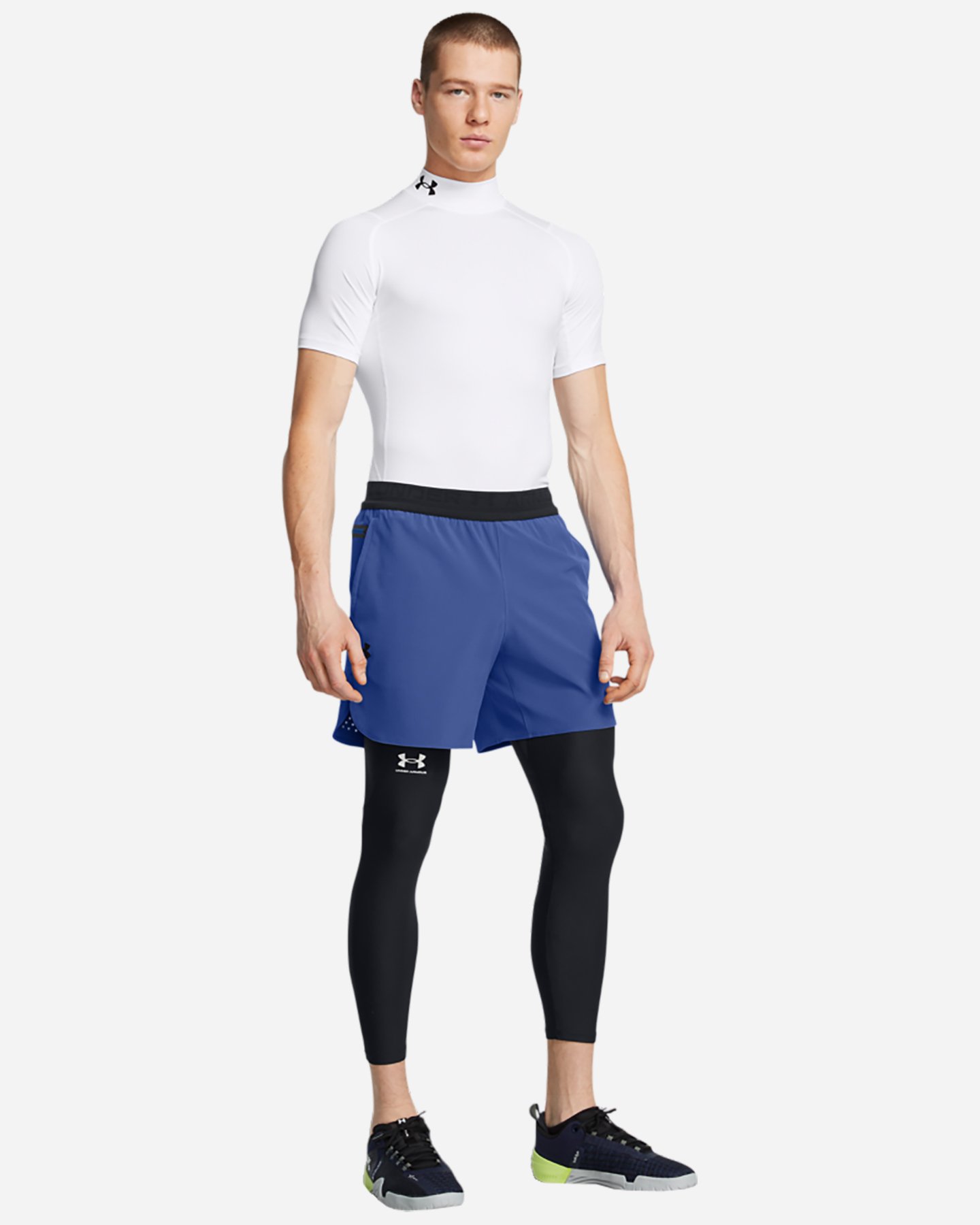 T-shirt training UNDER ARMOUR HEATGEAR COMPRESSION MOCK M - Bianco - 5 | Cisalfa Sport