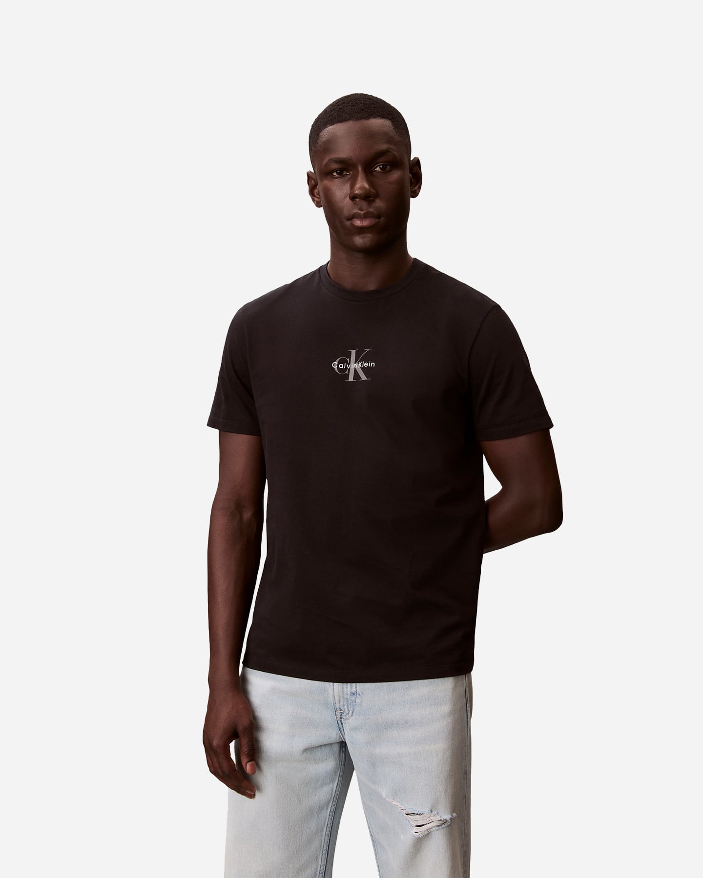 T-shirt CALVIN KLEIN JEANS MICRO MONOLOGO M - Nero - 1 | Cisalfa Sport