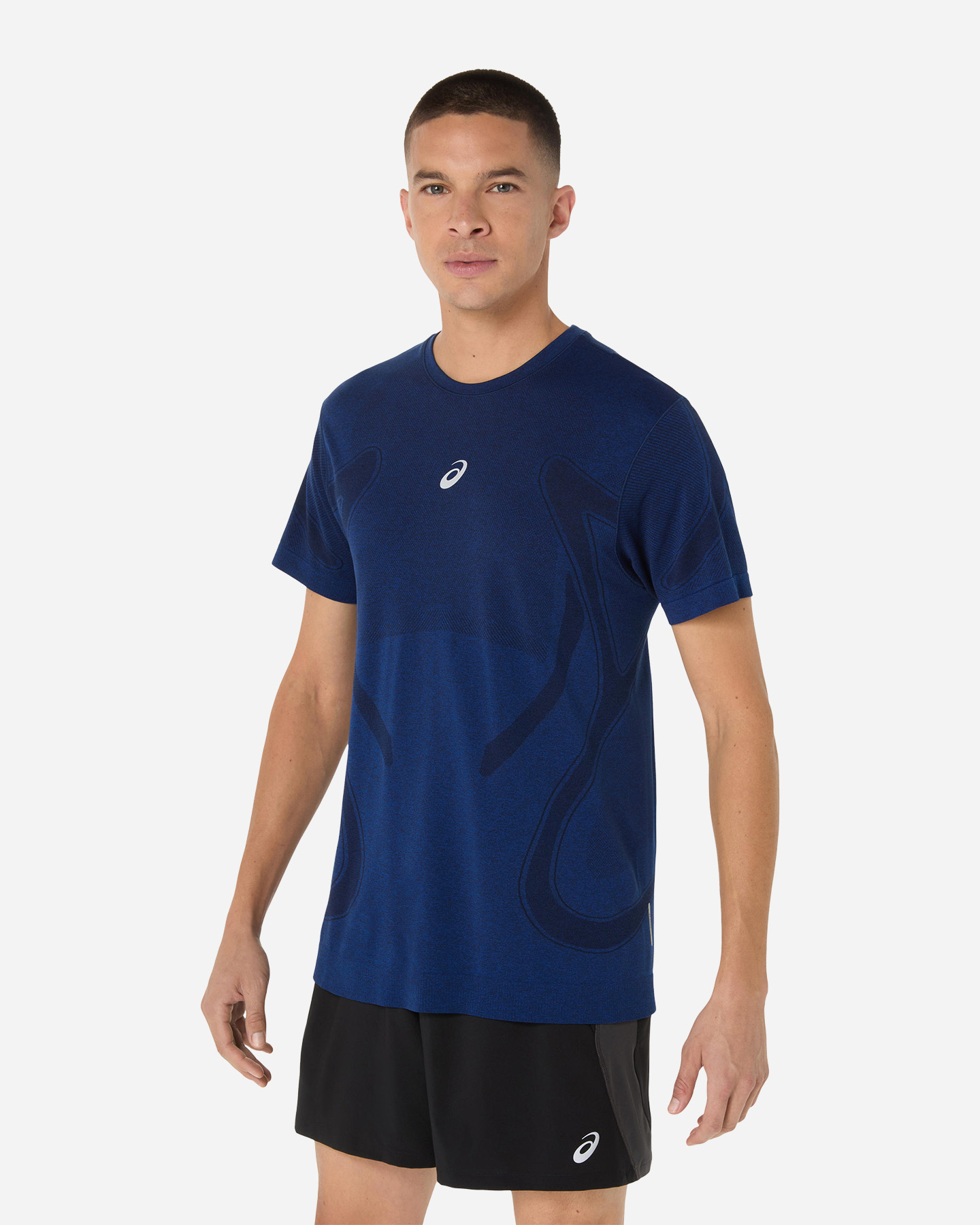 T-shirt running ASICS ROAD SEAMLESS M - Blu - 1 | Cisalfa Sport