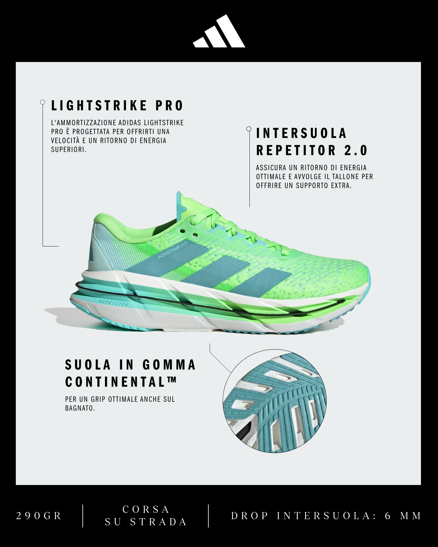 Scarpe running ADIDAS ADISTAR BYD M - Giallo - 1 | Cisalfa Sport