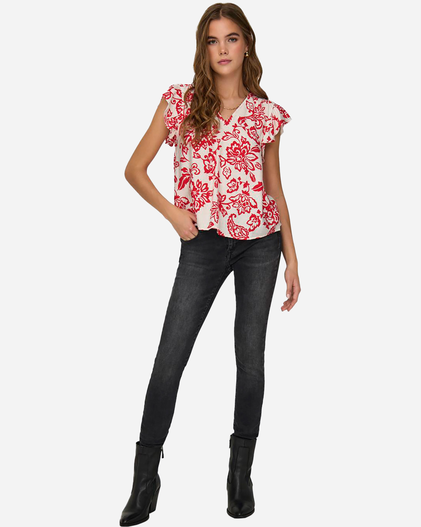 T-shirt ONLY KIERA W - Rosso - 4 | Cisalfa Sport