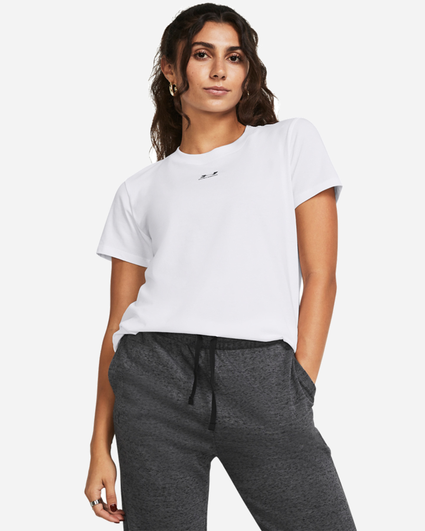 T-shirt UNDER ARMOUR CAMPUS CORE W - Bianco - 2 | Cisalfa Sport
