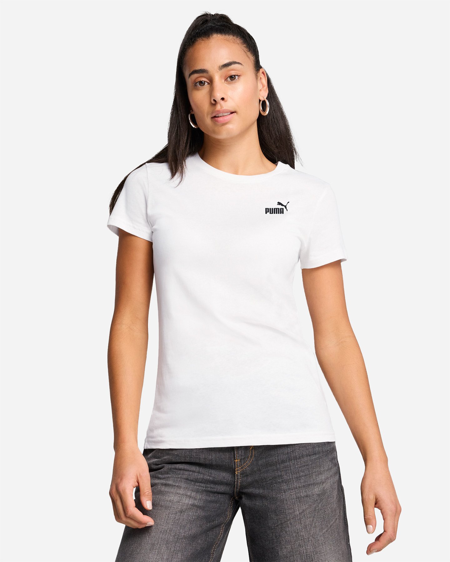 T-shirt PUMA ESSENTIALS SMALL LOGO W - Bianco - 2 | Cisalfa Sport