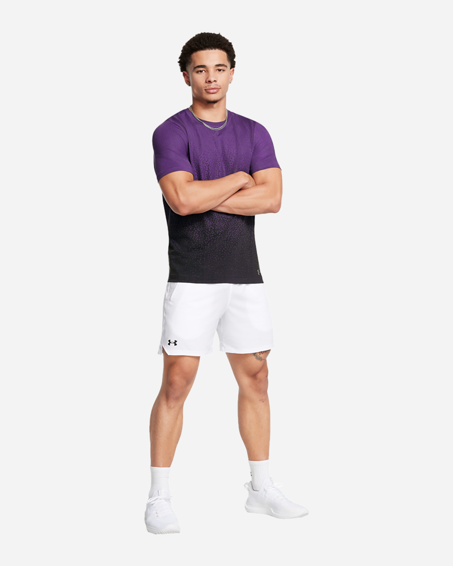Pantalone training UNDER ARMOUR VANISH WOVEN 6IN M - Bianco - 2 | Cisalfa Sport