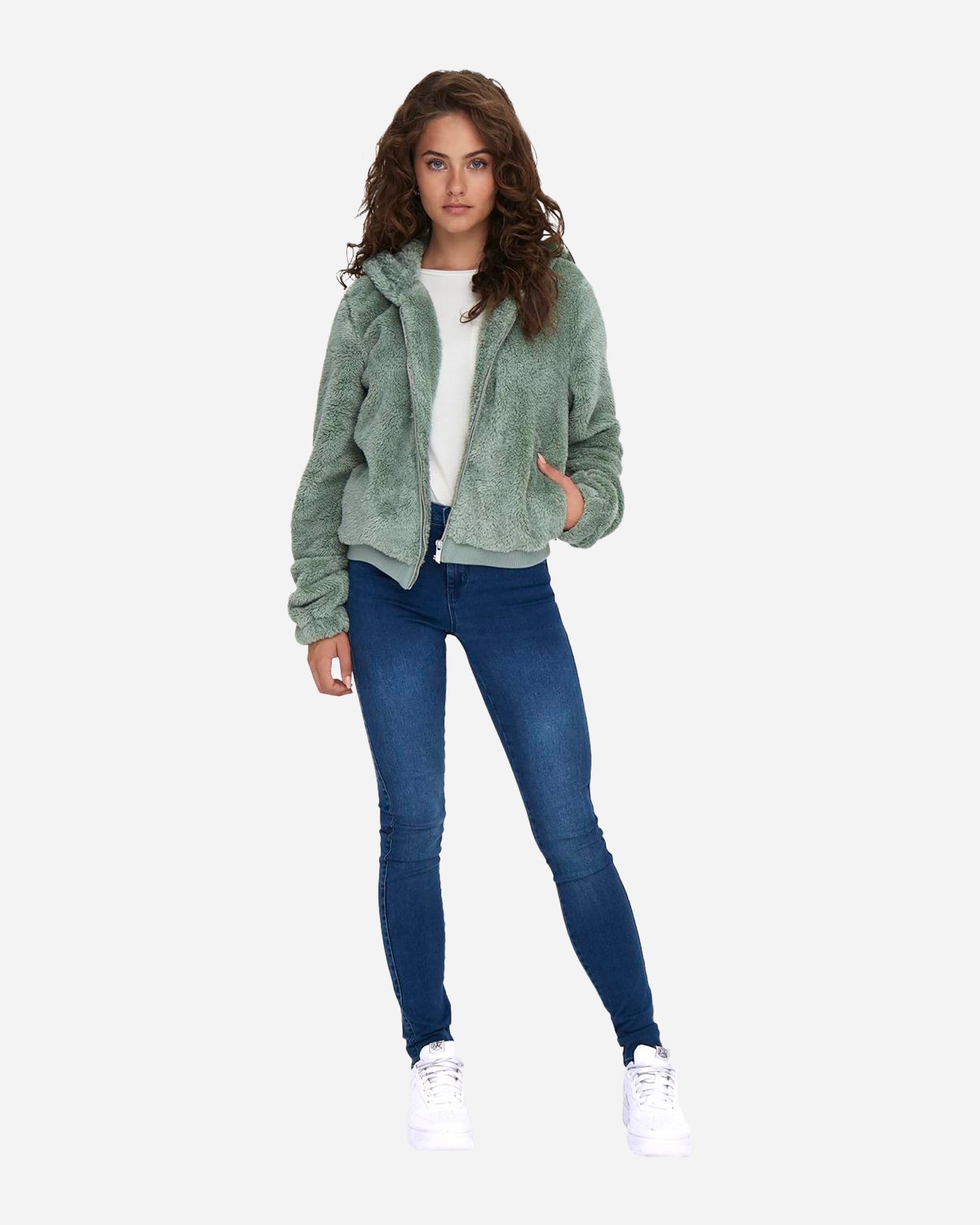 Felpa ONLY NEWANNA FURRY W - Verde - 4 | Cisalfa Sport