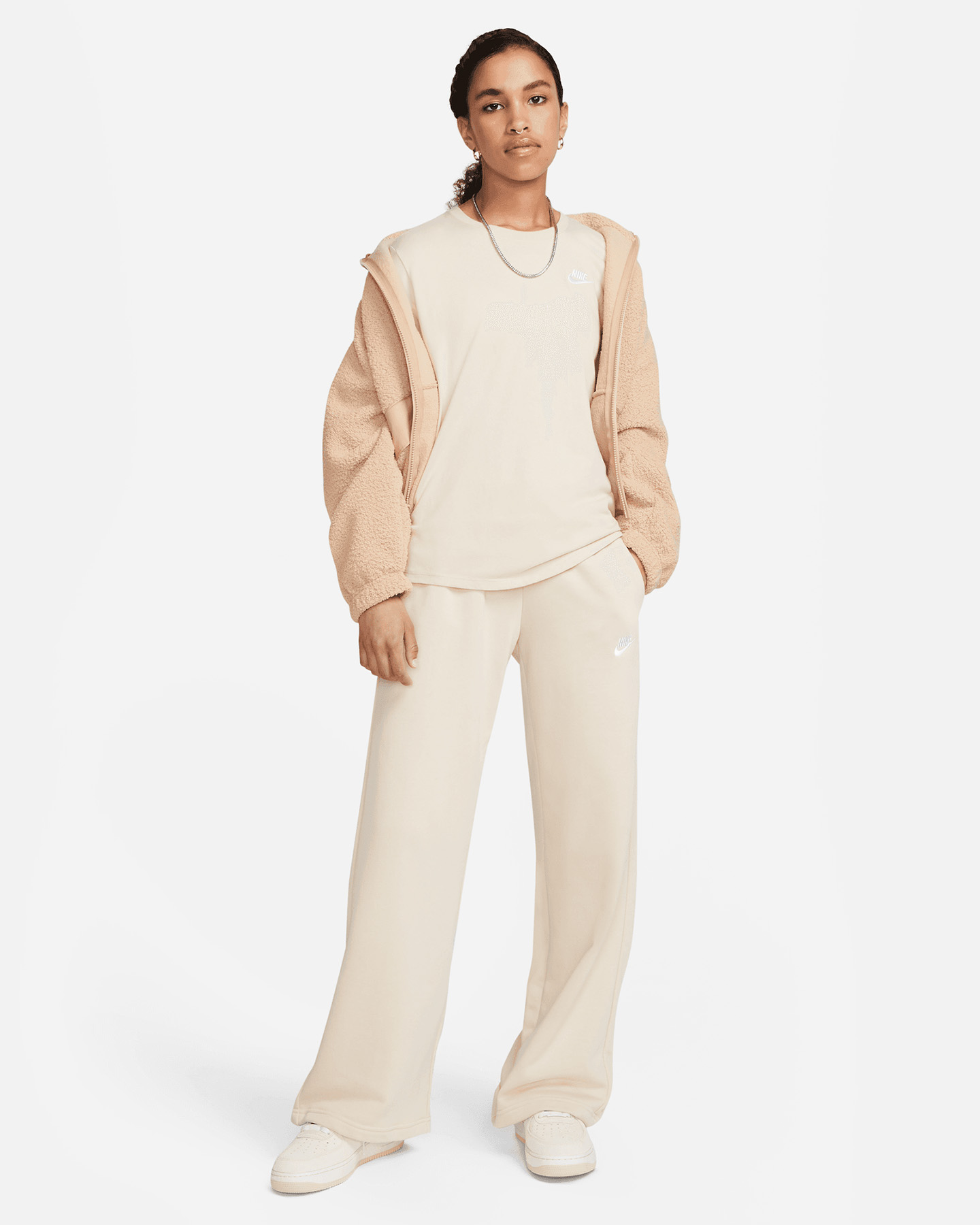 T-shirt NIKE CLUB LOGO W - Beige - 4 | Cisalfa Sport