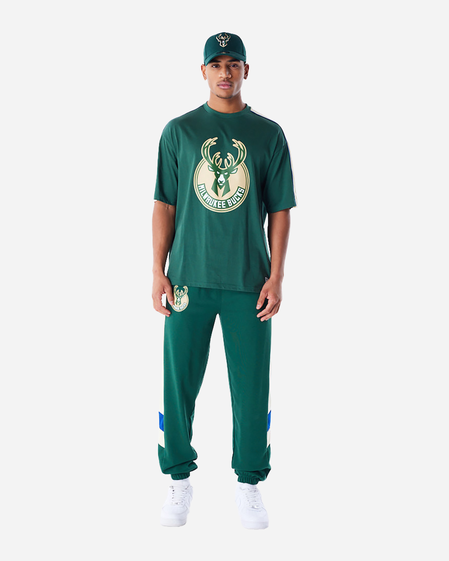 Abbigliamento basket NEW ERA PANEL OS BUCKS M - Verde - 2 | Cisalfa Sport