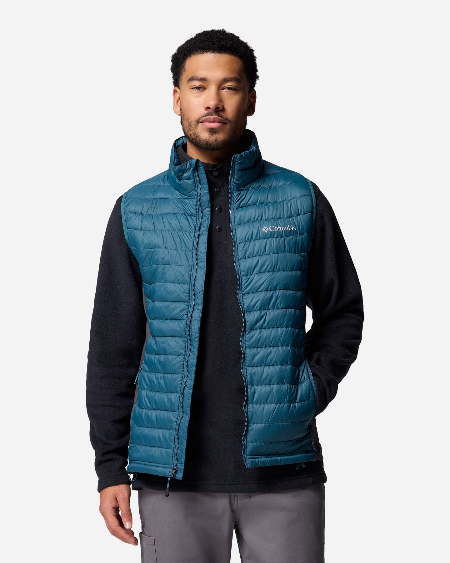 Gilet COLUMBIA POWDER PASS HYBRID M - Blu - 1 | Cisalfa Sport