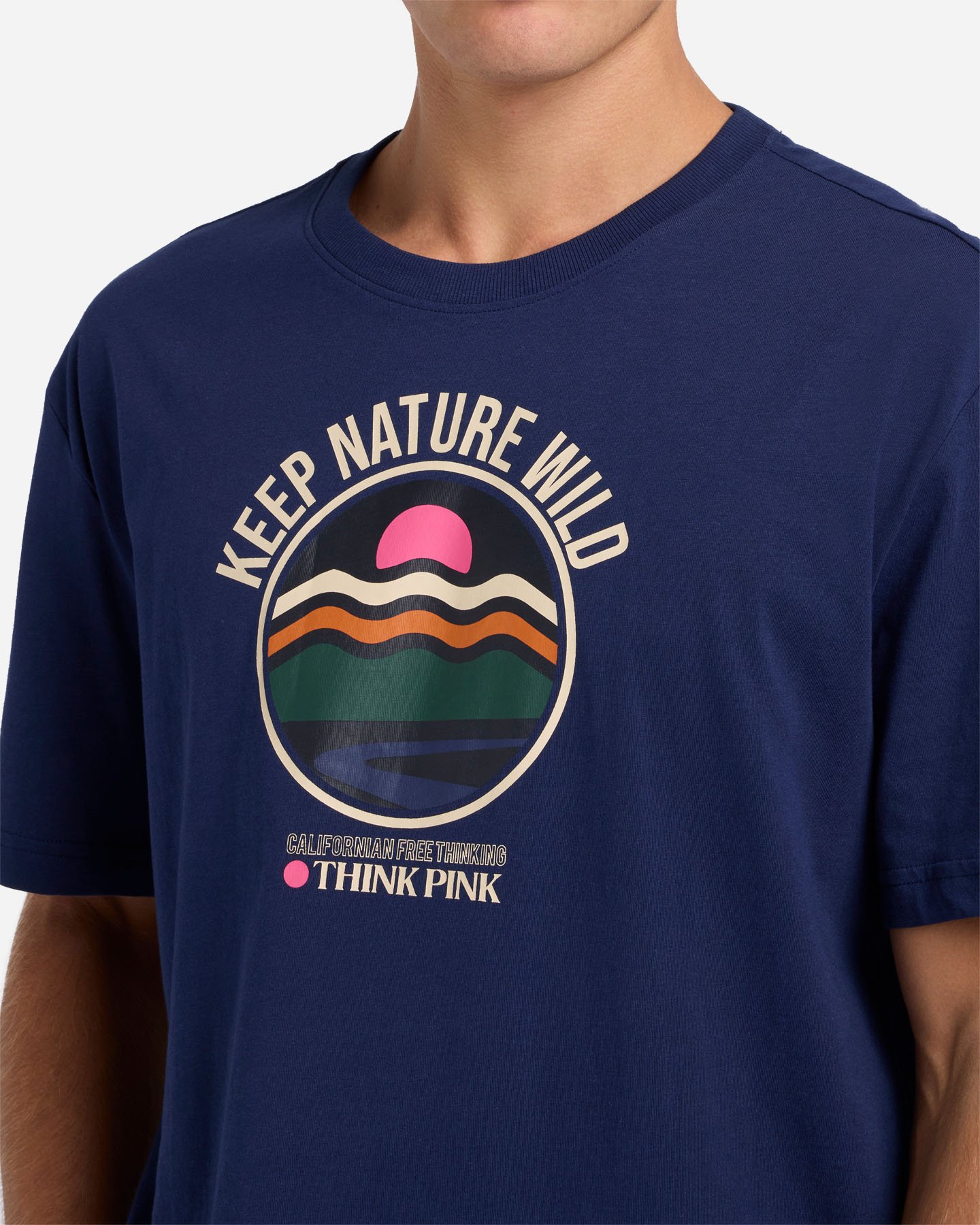 T-shirt THINK PINK GRAPHIC M - Blu - 4 | Cisalfa Sport
