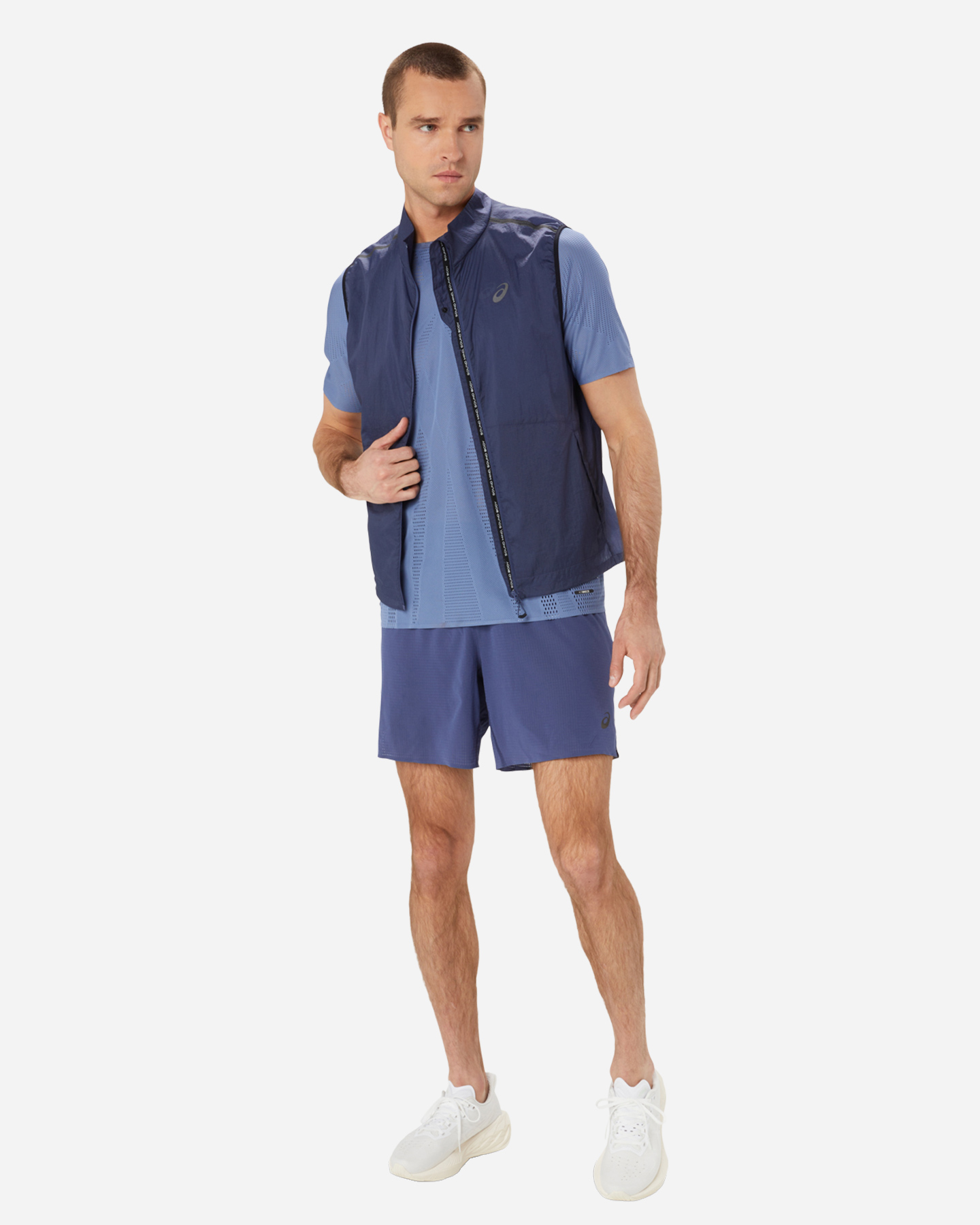 Giacca running ASICS METARUN PACKABLE M - Blu - 3 | Cisalfa Sport