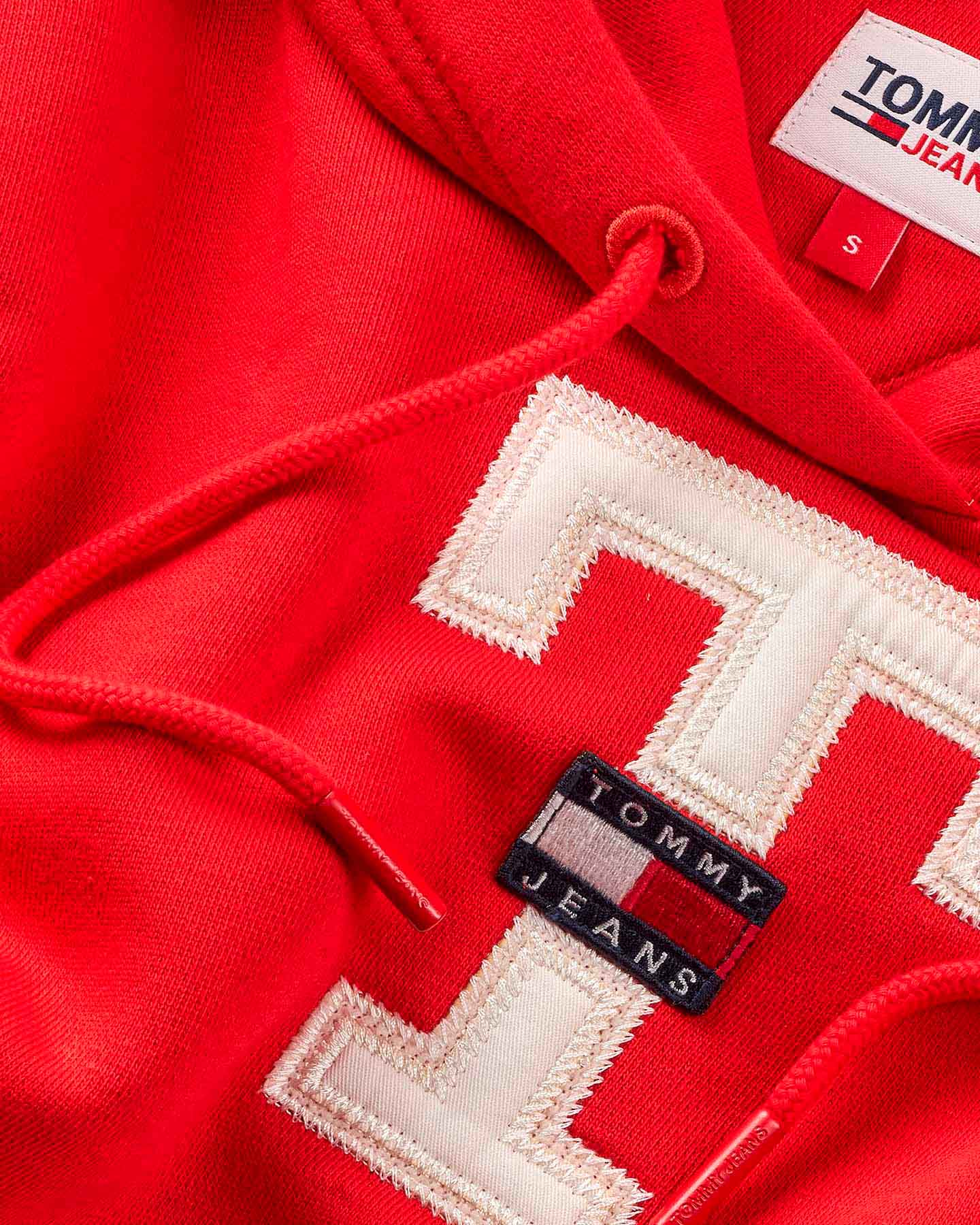 Felpa TOMMY HILFIGER LETTERMAN FLAG CROP W - Rosso - 2 | Cisalfa Sport
