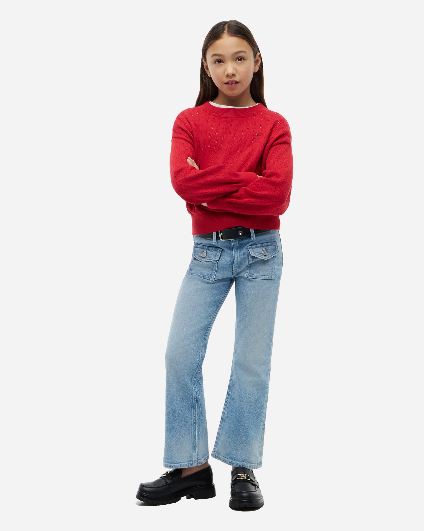 Jeans TOMMY HILFIGER FLARE POCKETS JR - Blu - 3 | Cisalfa Sport