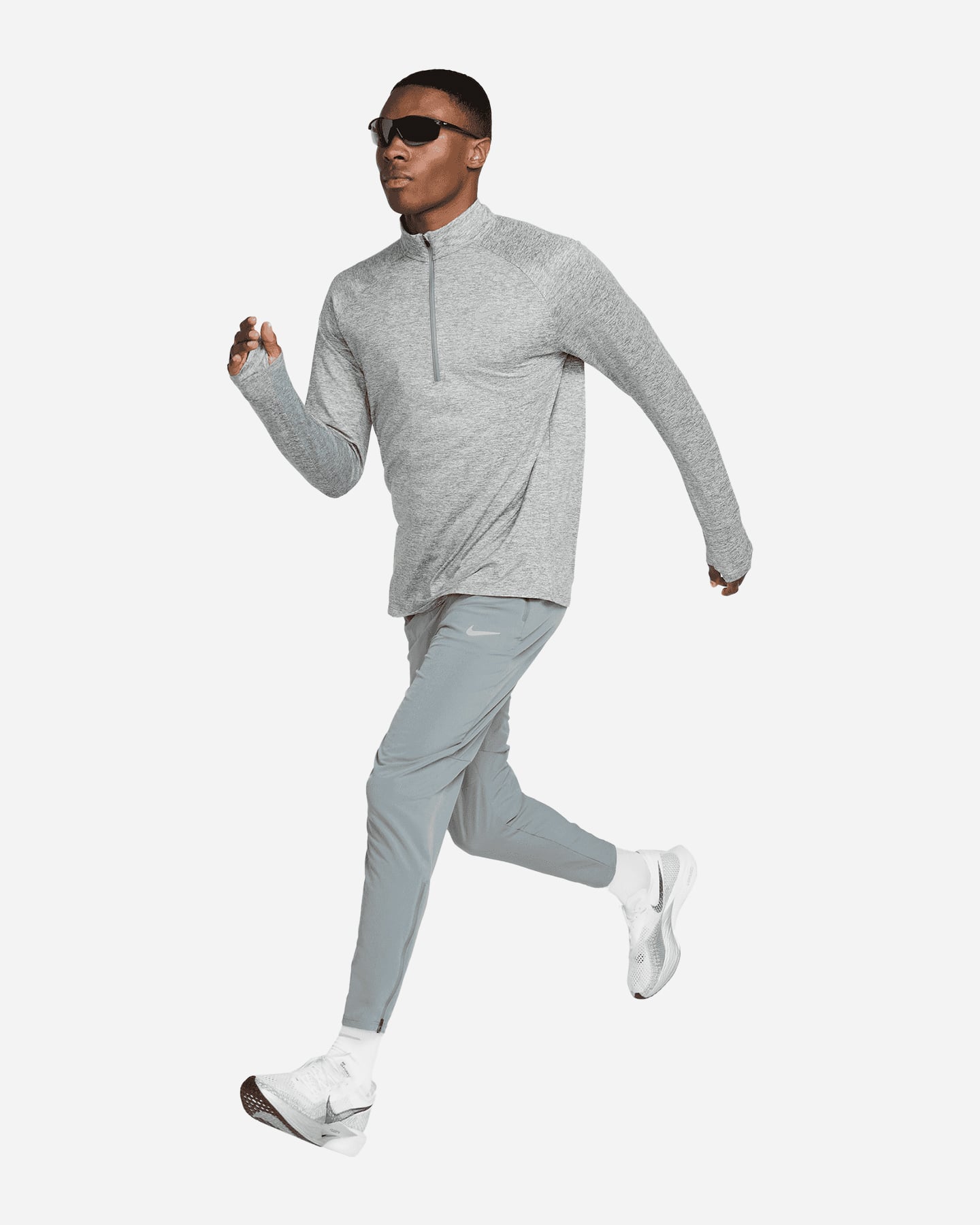 Maglia running NIKE DRI FIT STRIDE MIDLAYER LS M - Grigio - 2 | Cisalfa Sport